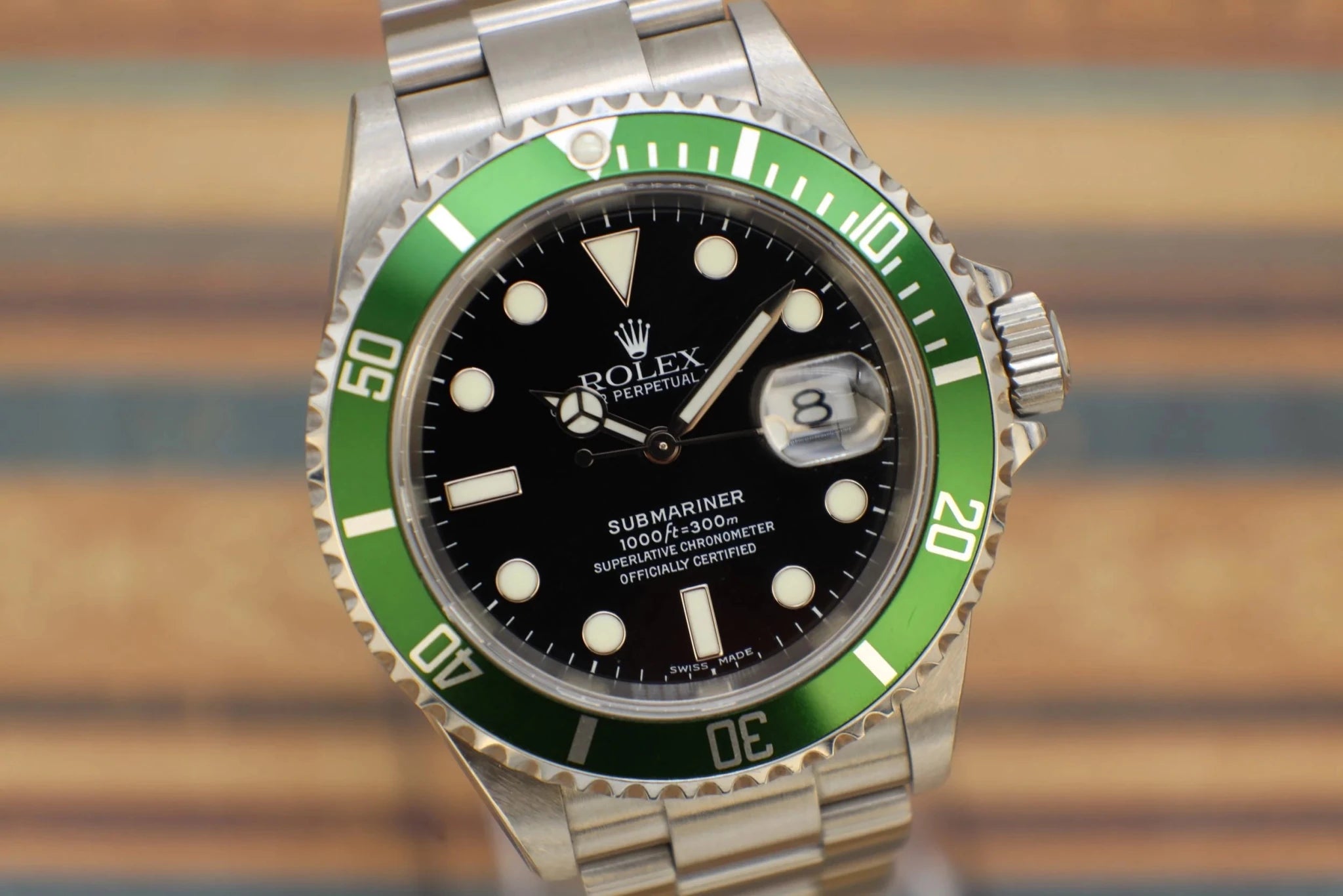 2005 Rolex Submariner Ref. 16610LV Kermit | Unpolished - Sierra Time Co