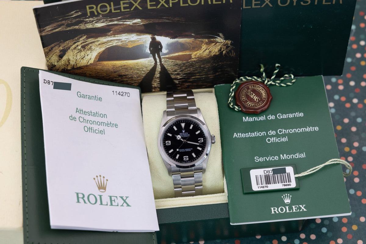 2006 Rolex Explorer I Ref. 114270 Box and Papers - Sierra Time Co