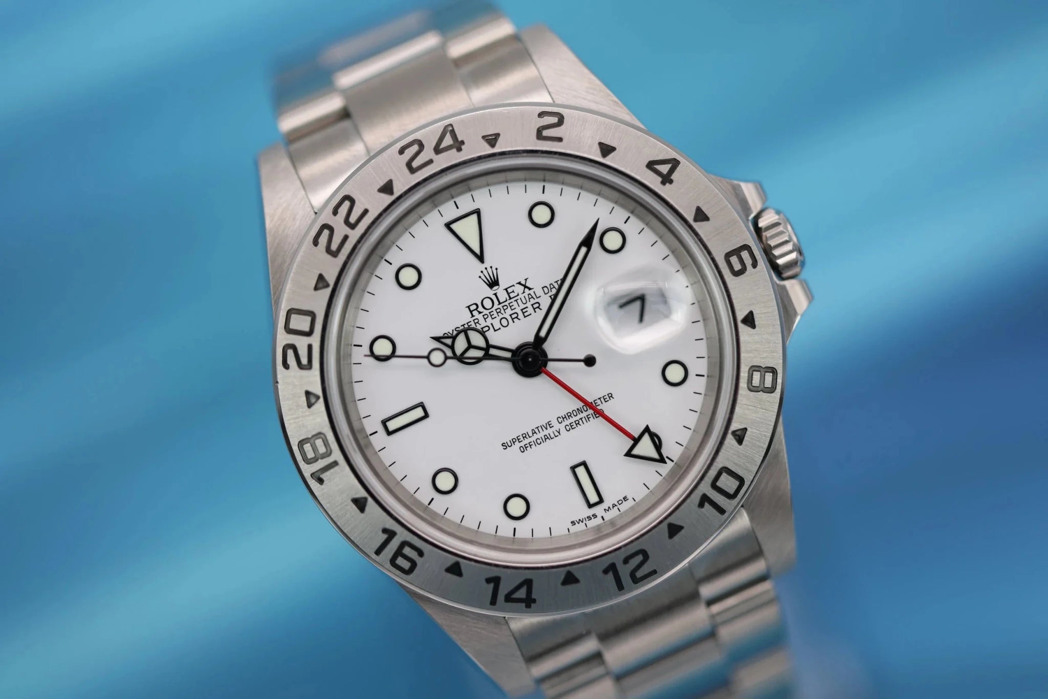 2006 Rolex Explorer II Ref. 167570 Polar | No-Holes Case - Sierra Time Co