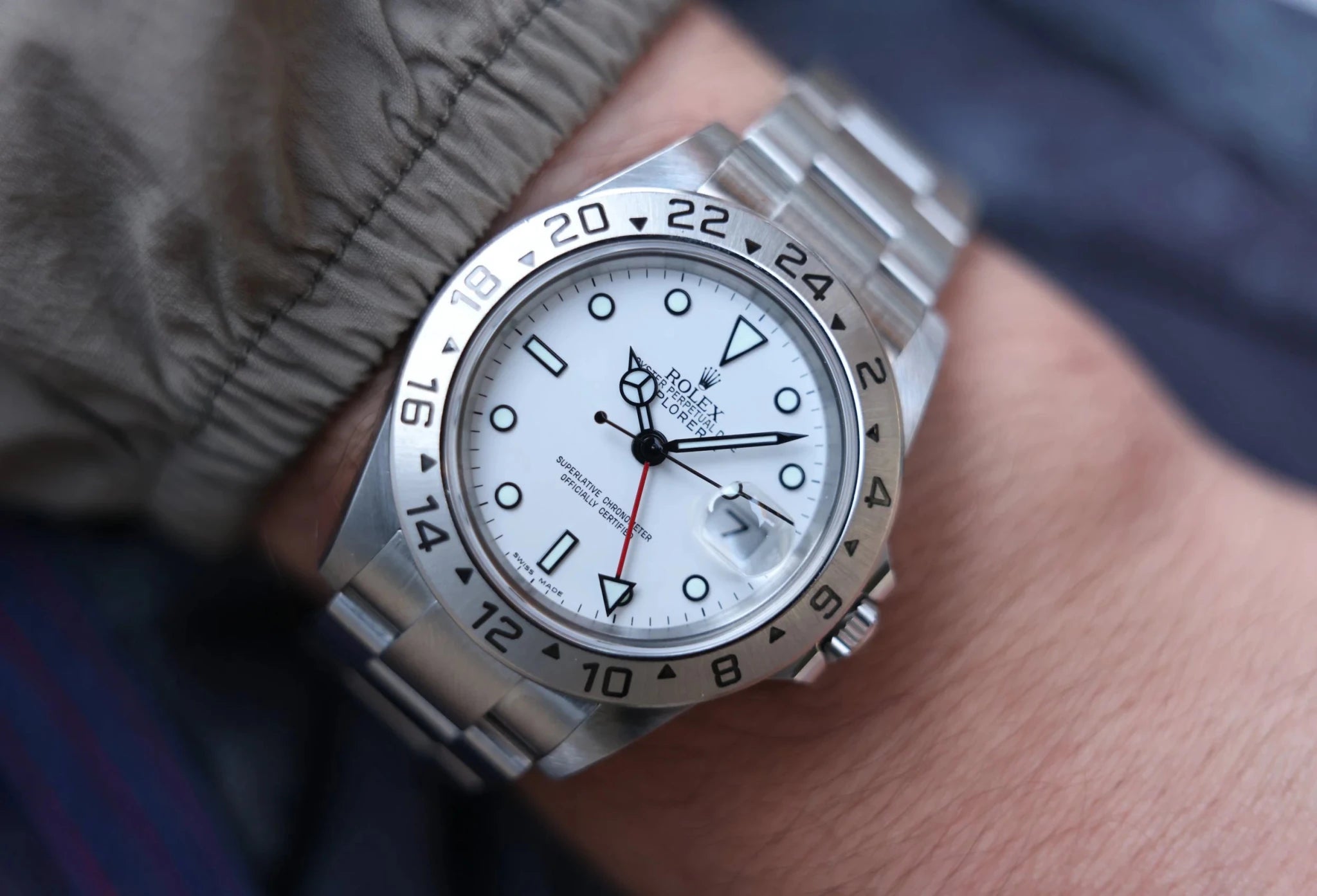 2006 Rolex Explorer II Ref. 167570 Polar | No-Holes Case - Sierra Time Co