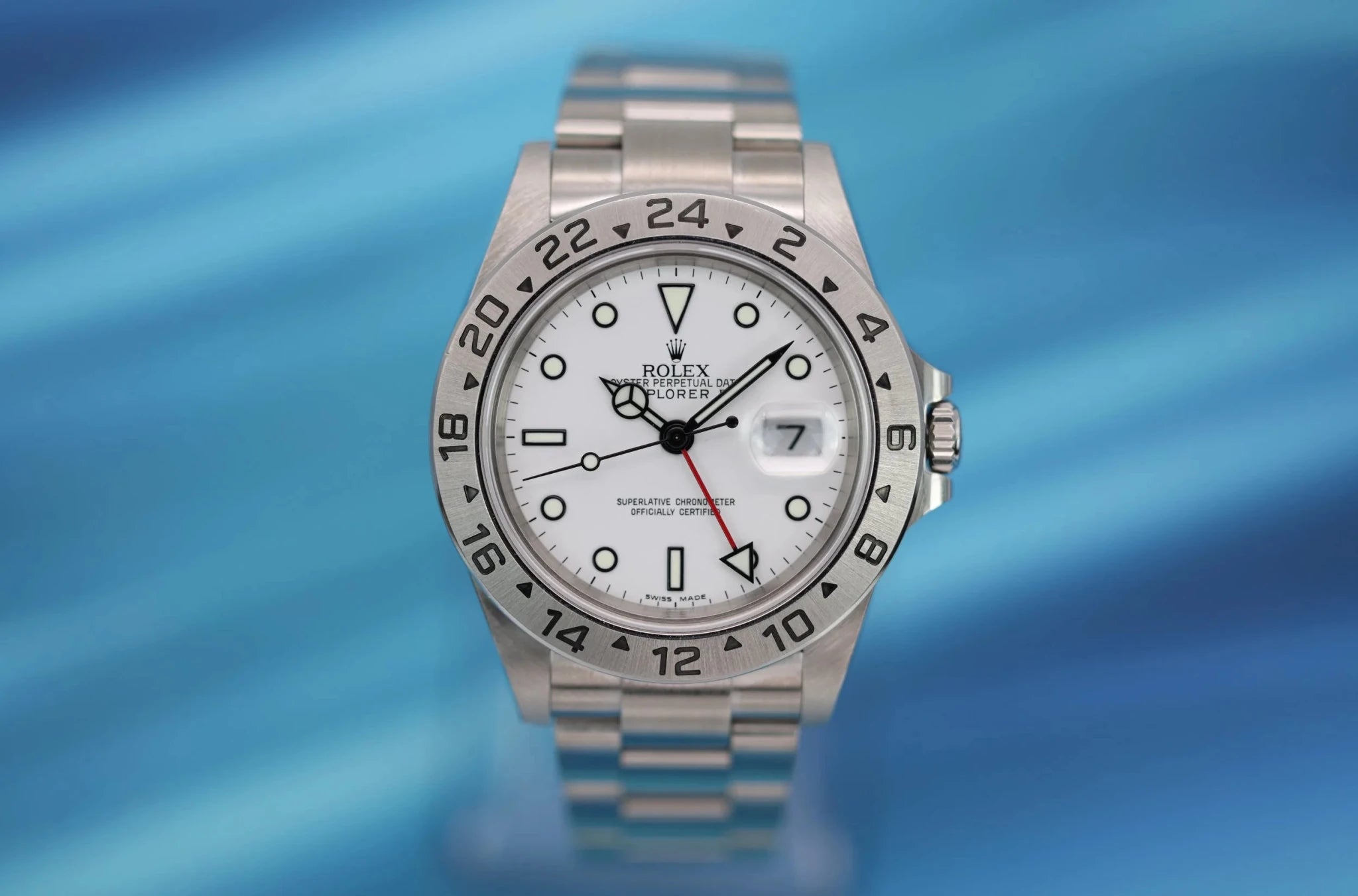2006 Rolex Explorer II Ref. 167570 Polar | No-Holes Case - Sierra Time Co