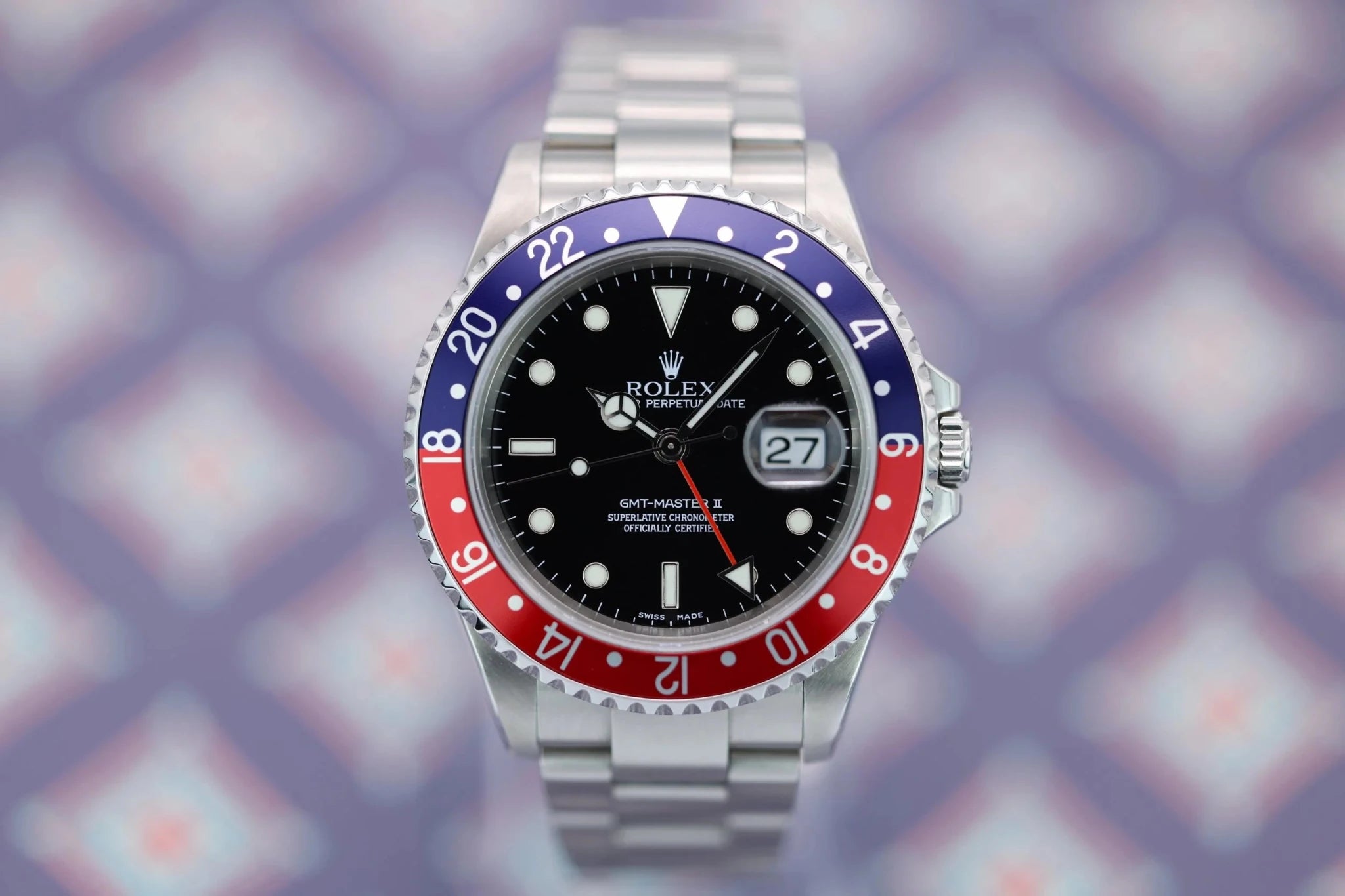 2006 Rolex GMT Master II Ref. 16710 Pepsi | No-Holes Case - Sierra Time Co