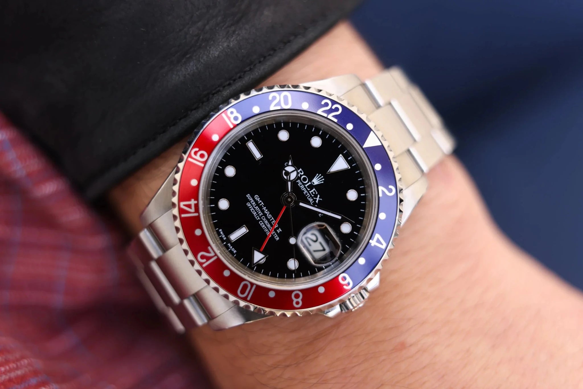 2006 Rolex GMT Master II Ref. 16710 Pepsi | No-Holes Case - Sierra Time Co