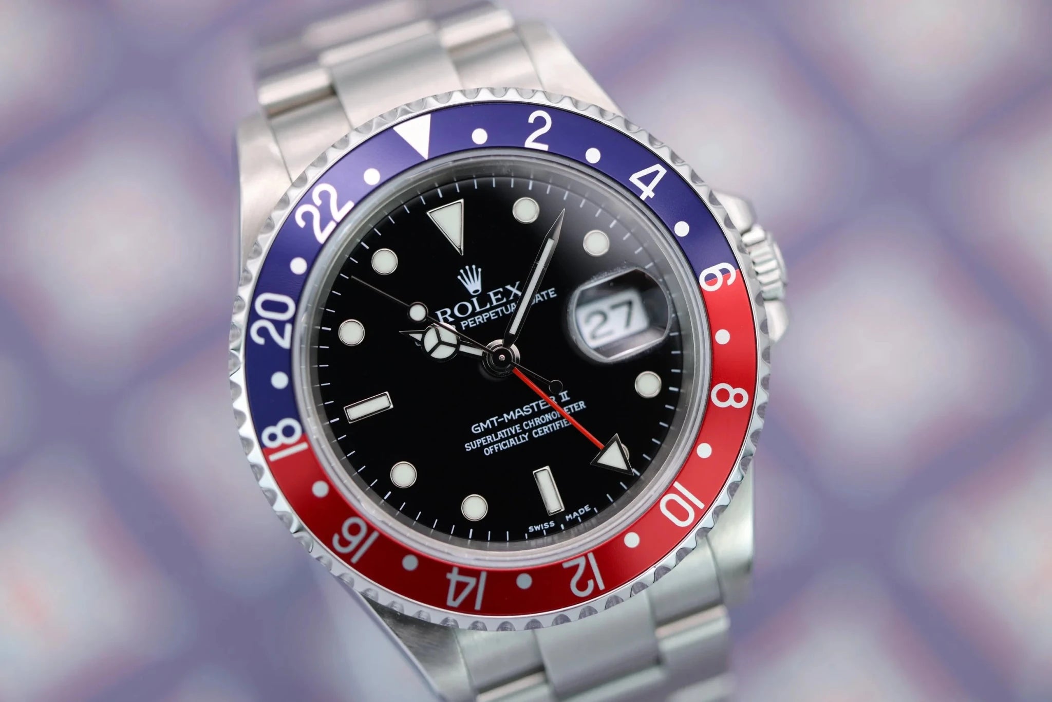 2006 Rolex GMT Master II Ref. 16710 Pepsi | No-Holes Case - Sierra Time Co