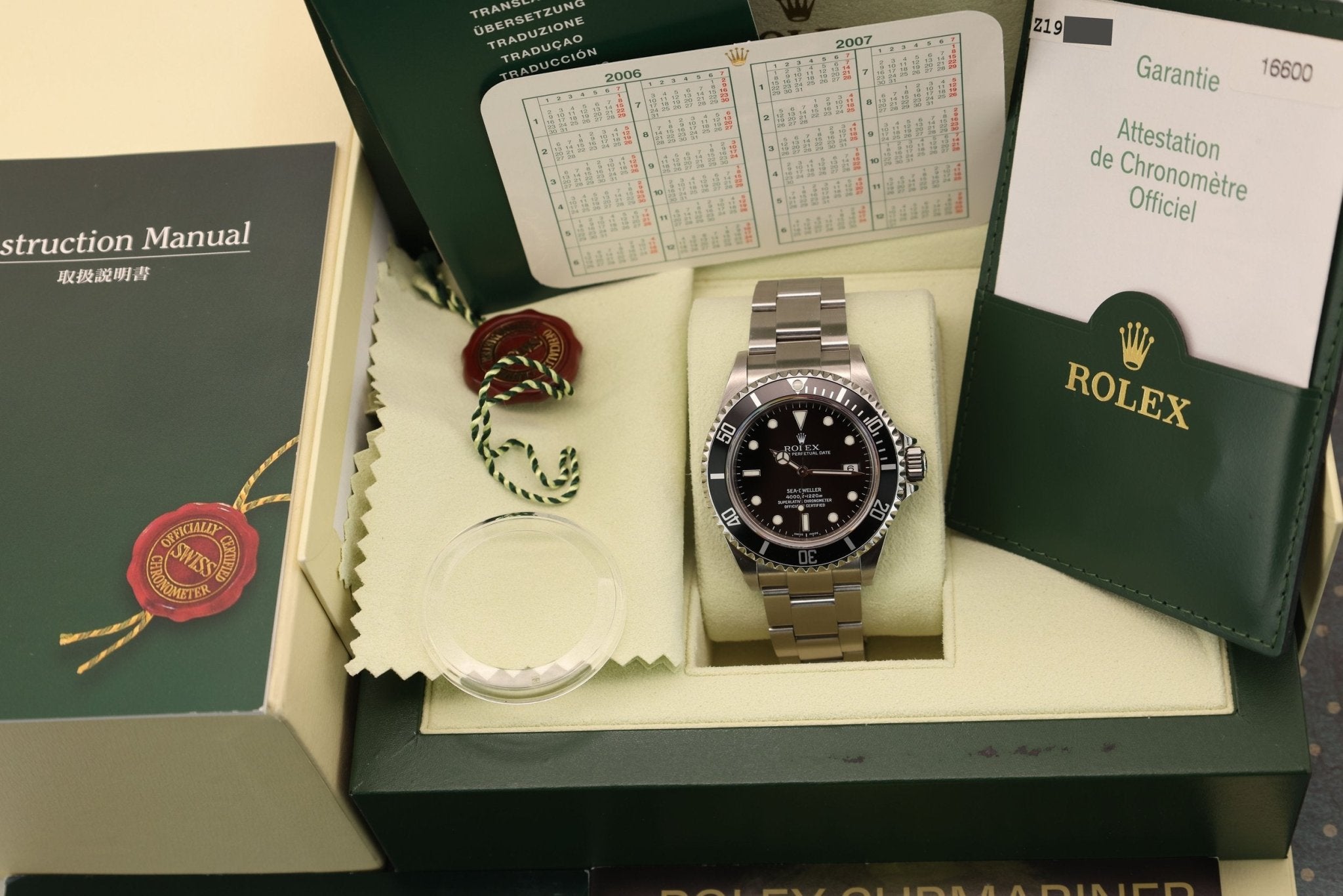 2006 Rolex Sea-Dweller Ref. 16600 | Box and Papers - Sierra Time Co
