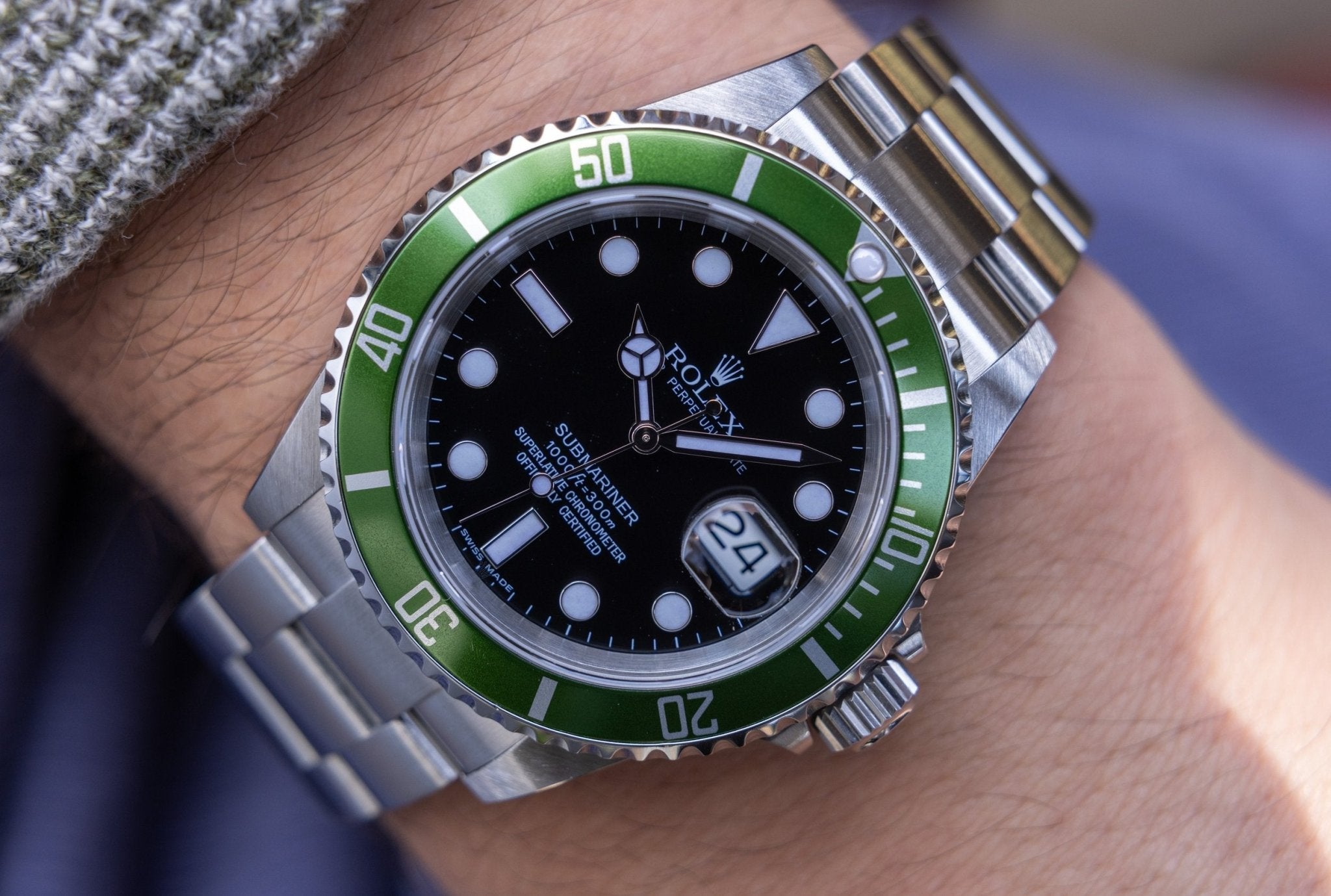 2006 Rolex Submariner Date Ref. 16610LV Kermit | 2019 RSC Card | Box - Sierra Time Co