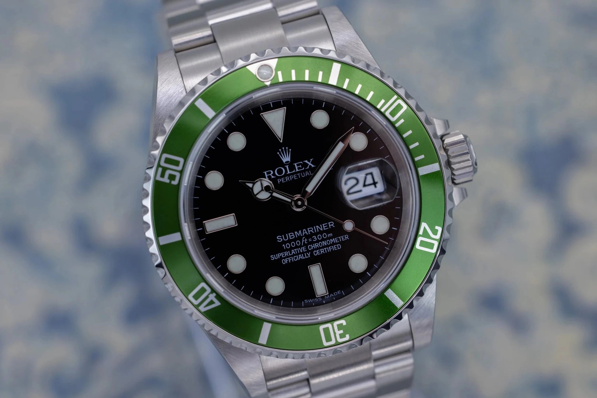 2006 Rolex Submariner Date Ref. 16610LV Kermit | 2019 RSC Card | Box - Sierra Time Co