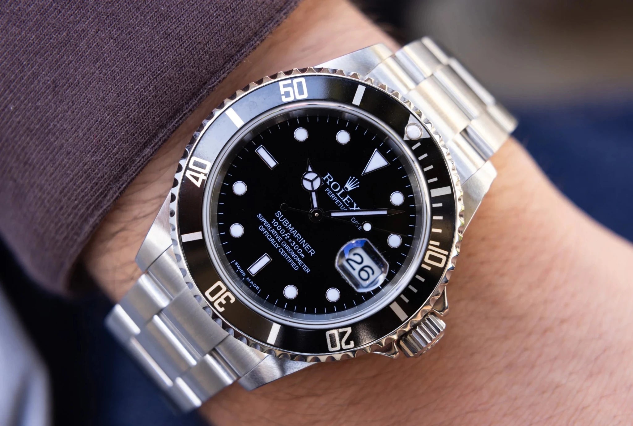 2006 Rolex Submariner Ref. 16610 | No-Holes Case | Full Set - Sierra Time Co