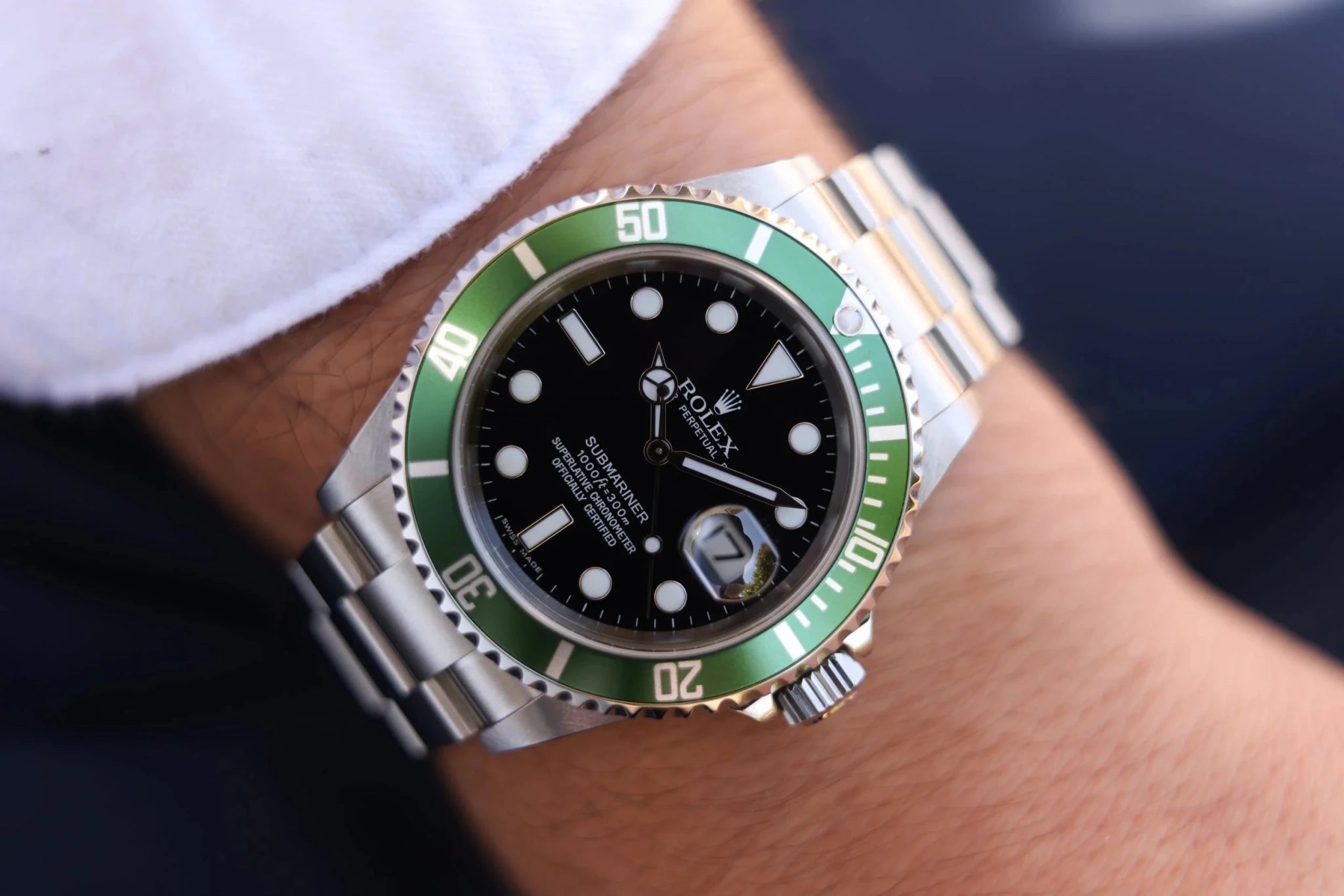 2006 Rolex Submariner Ref. 16610LV Kermit | Box and Papers - Sierra Time Co