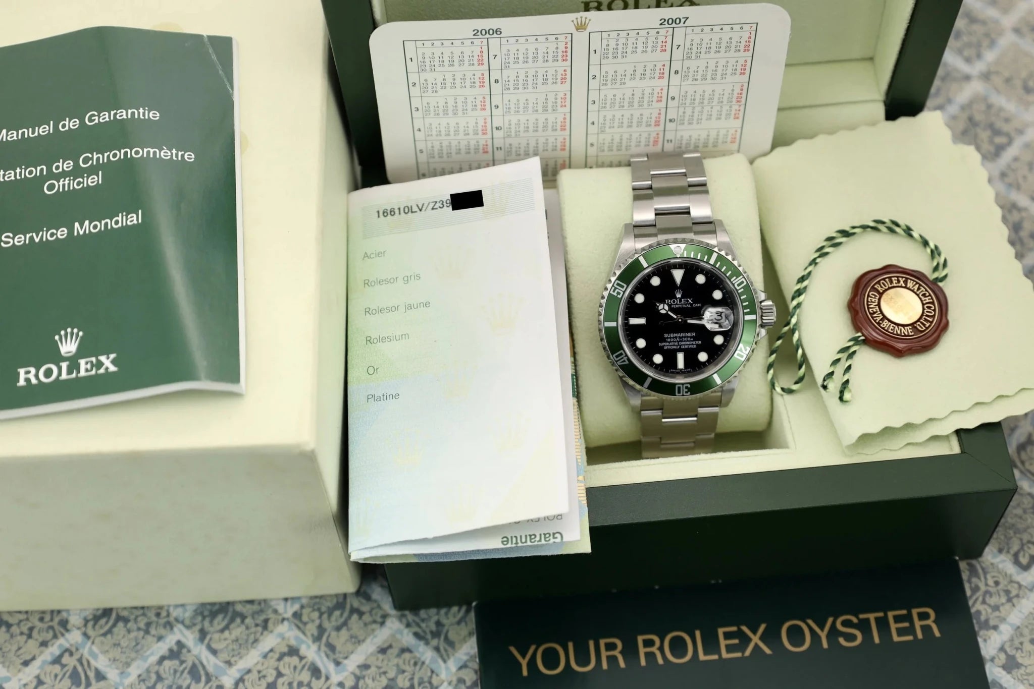 2006 Rolex Submariner Ref. 16610LV Kermit | Box and Papers | Serviced - Sierra Time Co