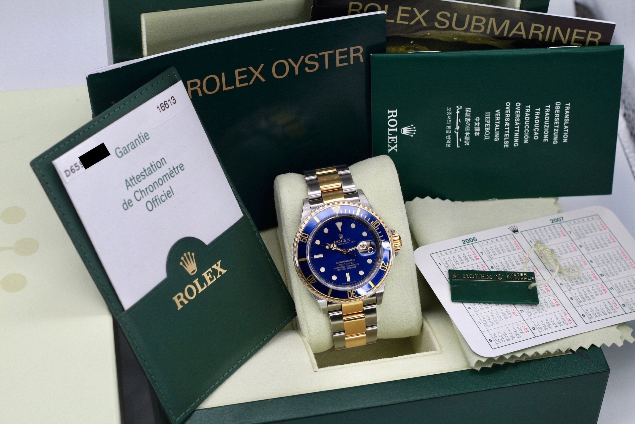 2006 Rolex Submariner Ref. 16613 Bluesy | Full Set - Sierra Time Co
