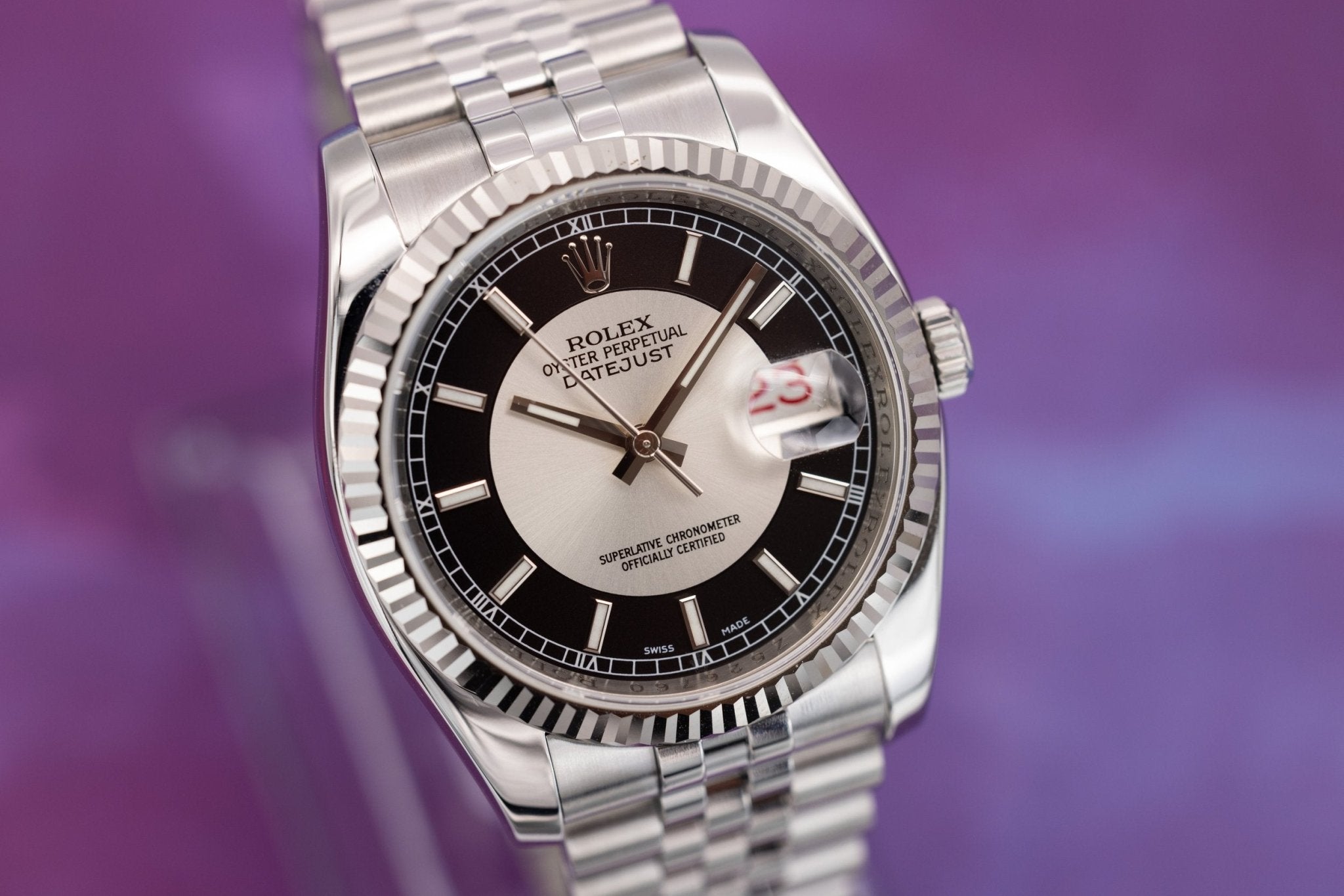 2007 Rolex Datejust Ref. 116234 | Black Roulette Dial | Box and Papers - Sierra Time Co
