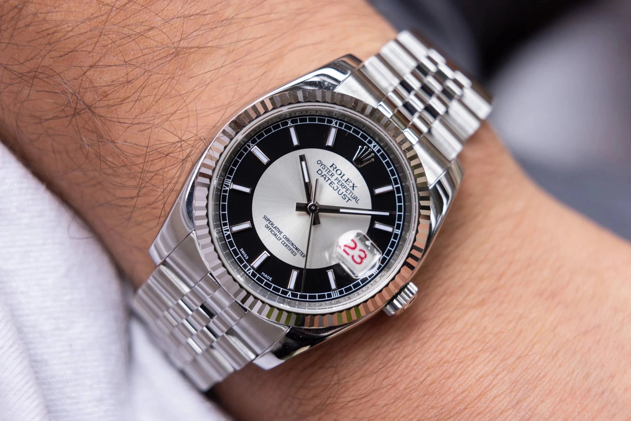 2007 Rolex Datejust Ref. 116234 | Black Roulette Dial | Box and Papers - Sierra Time Co