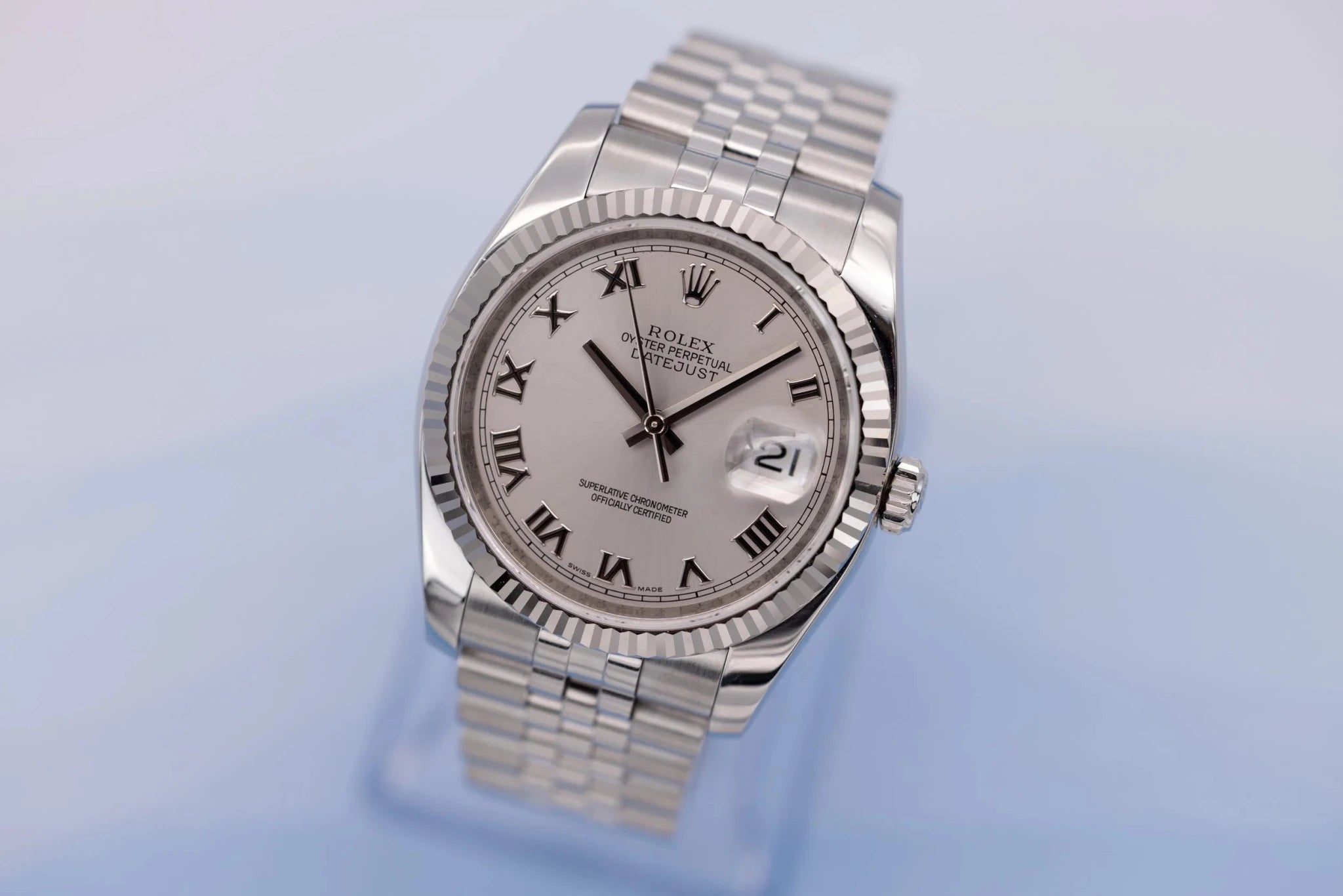 2007 Rolex Datejust Ref. 116234 | Grey Roman Numeral Dial | Box and Papers - Sierra Time Co