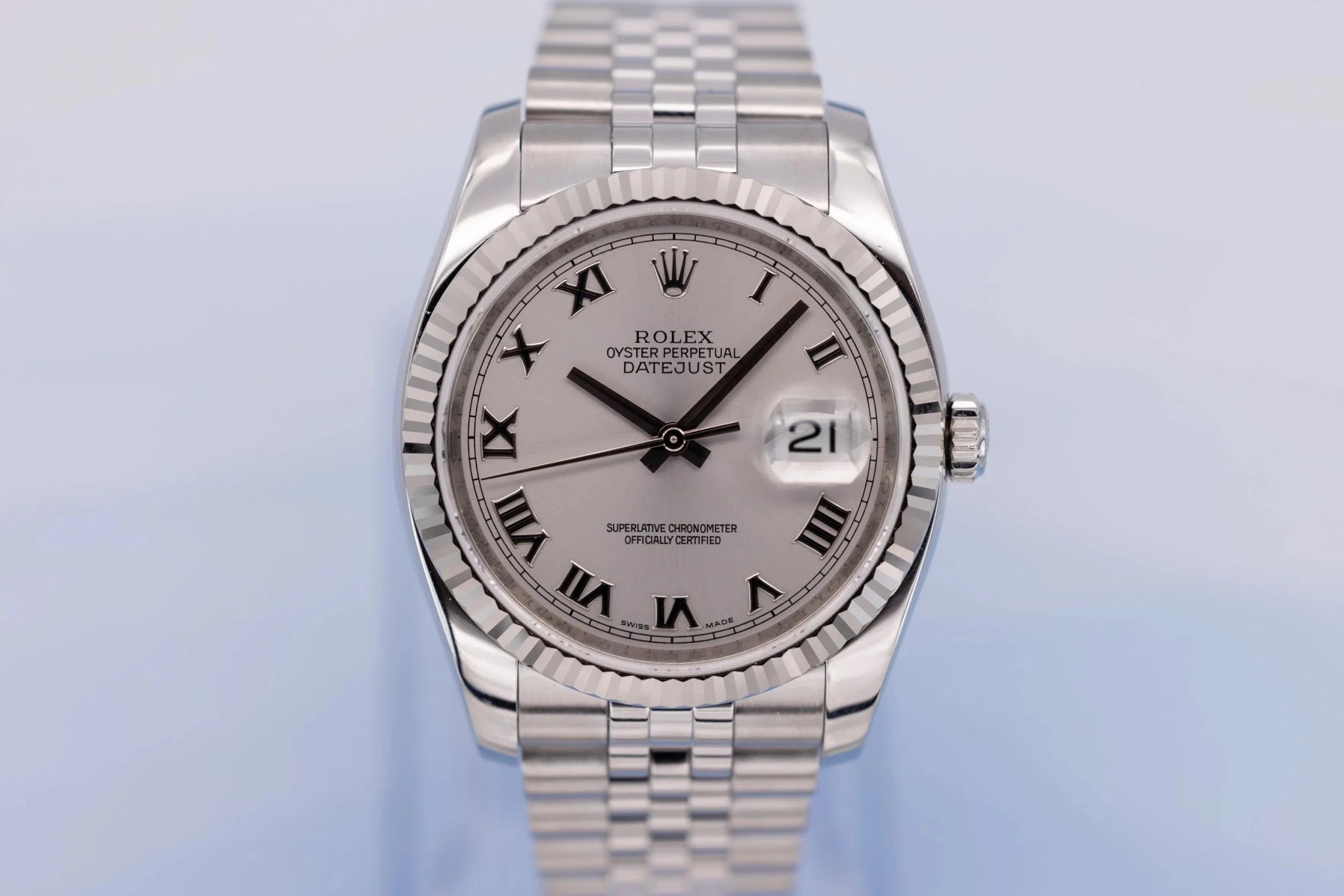 2007 Rolex Datejust Ref. 116234 | Grey Roman Numeral Dial | Box and Papers - Sierra Time Co