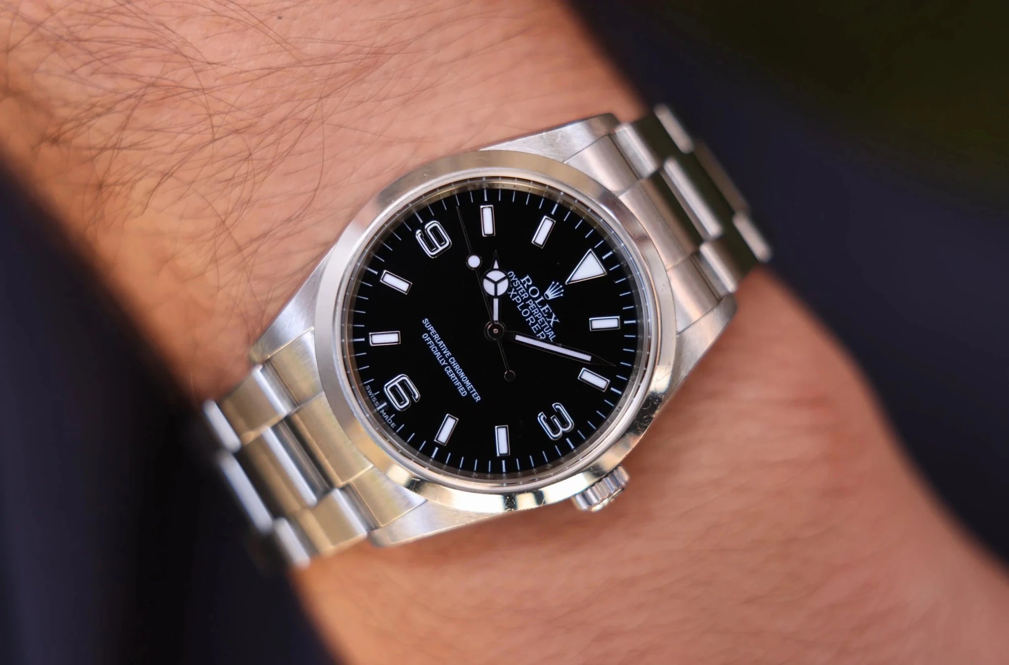 2007 Rolex Explorer I Ref. 114270 | Engraved Rehaut | Box and Papers - Sierra Time Co
