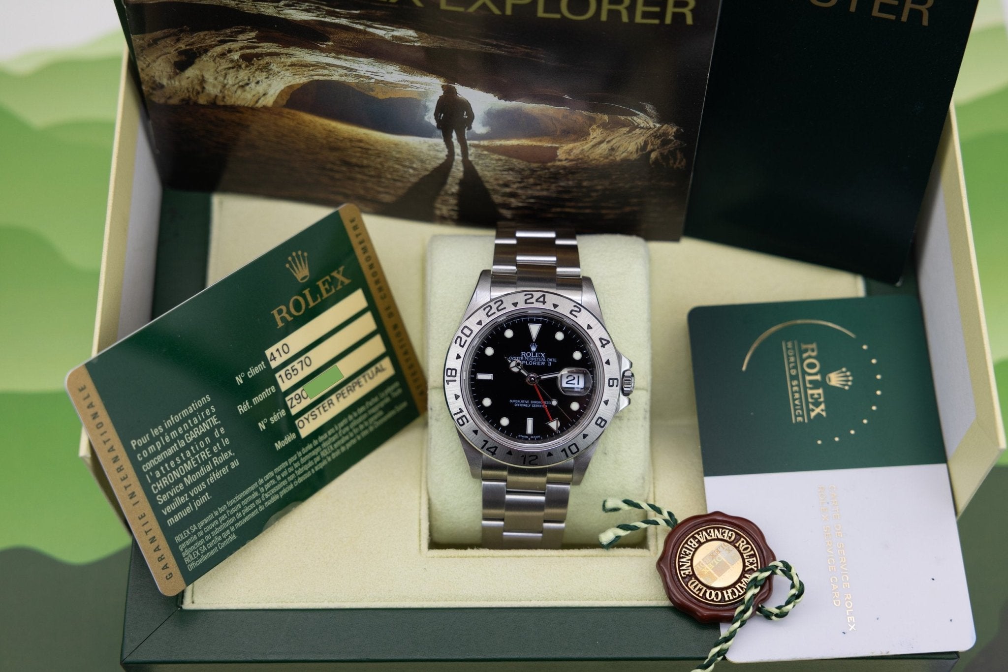 2007 Rolex Explorer II Ref. 16570 | 3186 Movement | RSC Service Card | Box and Papers - Sierra Time Co