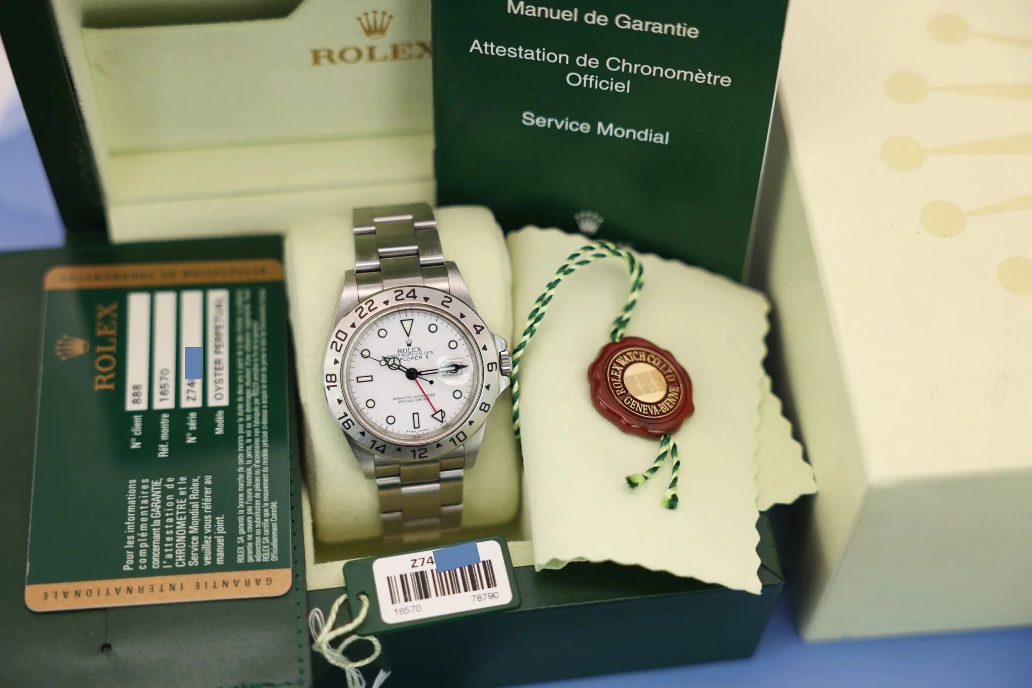 2007 Rolex Explorer II Ref. 16570 Polar | No-Holes Case | Box and Papers - Sierra Time Co