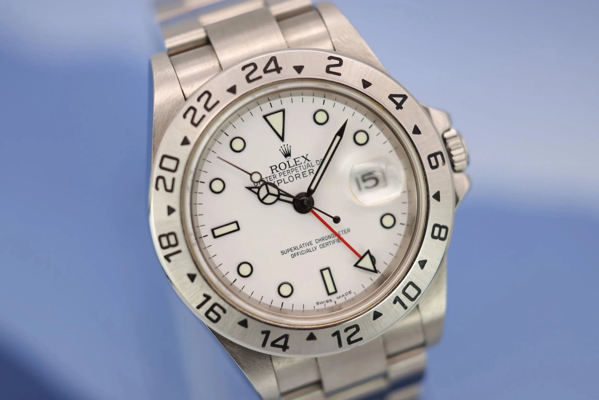 2007 Rolex Explorer II Ref. 16570 Polar | No-Holes Case | Box and Papers - Sierra Time Co