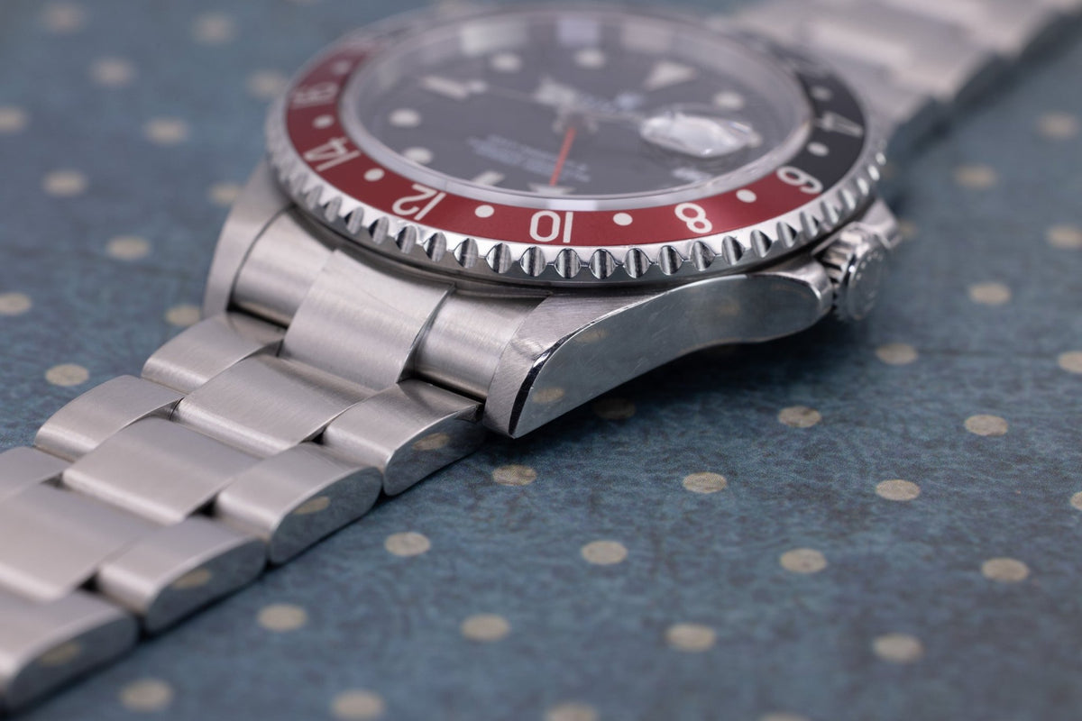 2007 Rolex GMT Master II Ref. 16710 Coke | No-Holes Case | Box and Papers - Sierra Time Co