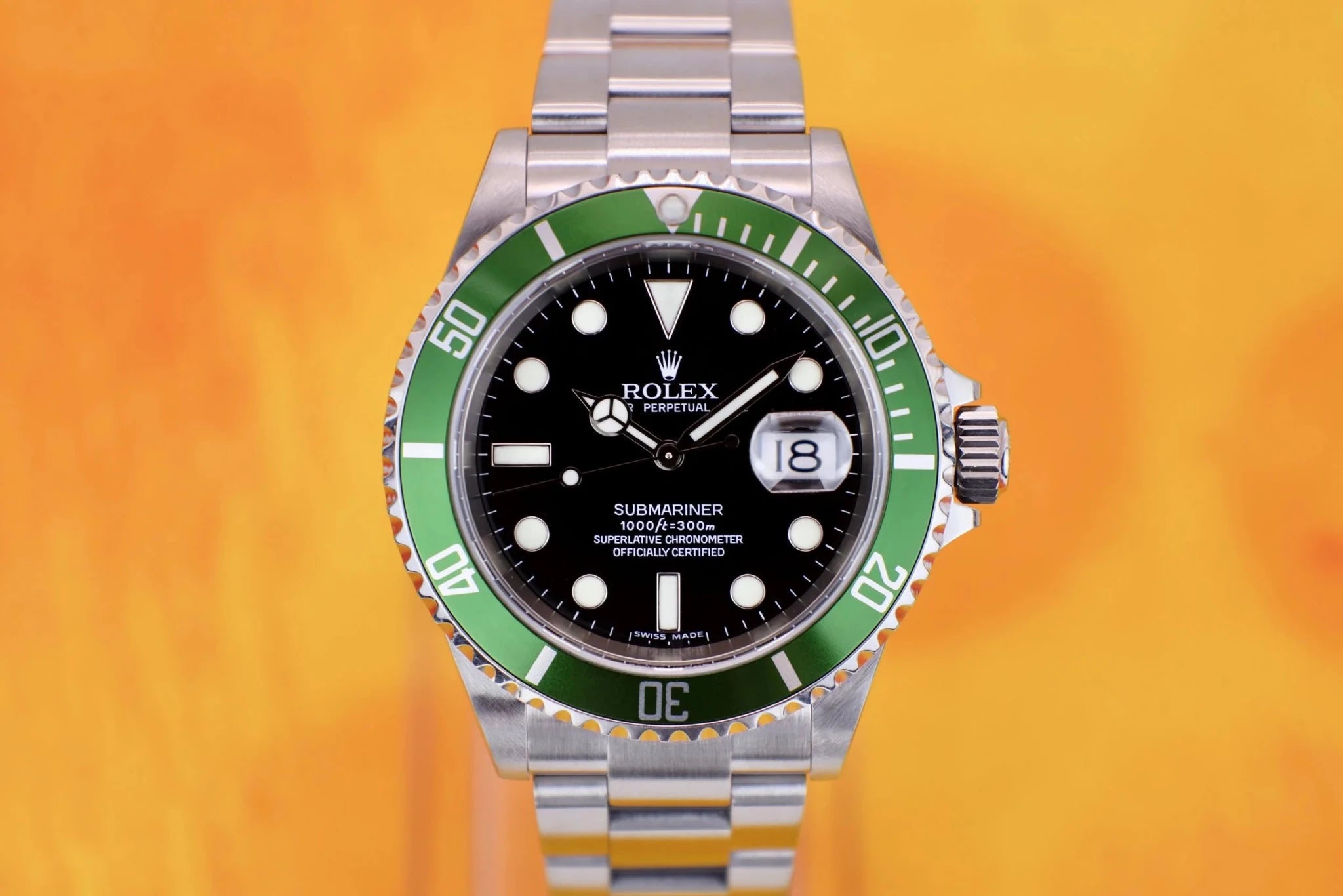 2007 Rolex Submariner Ref. 16610LV Kermit | Box and Papers - Sierra Time Co