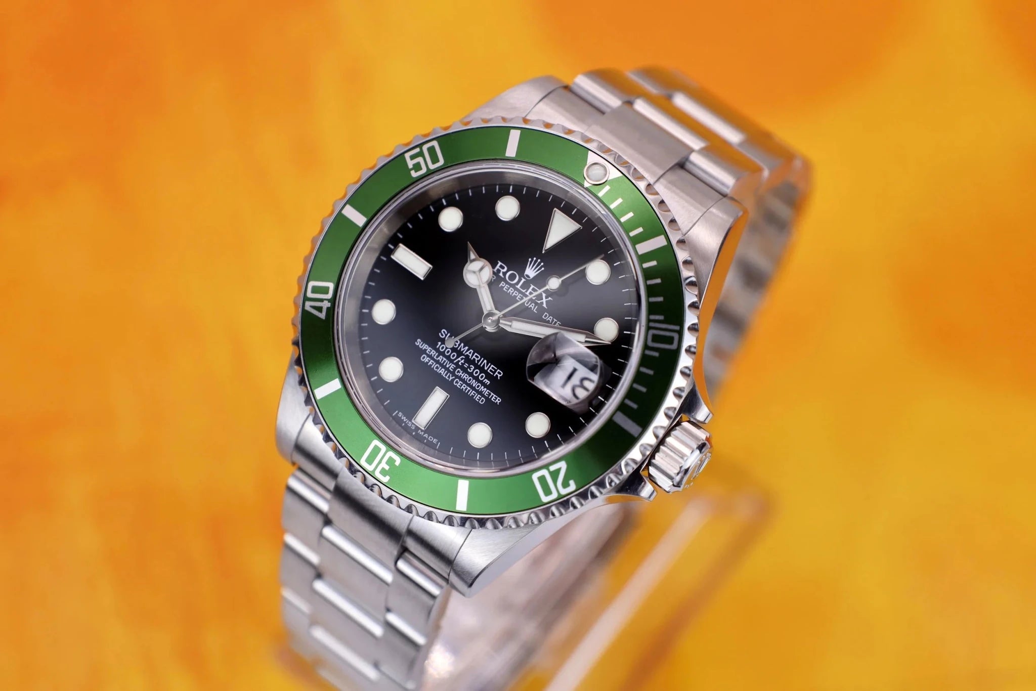 2007 Rolex Submariner Ref. 16610LV Kermit | Box and Papers - Sierra Time Co