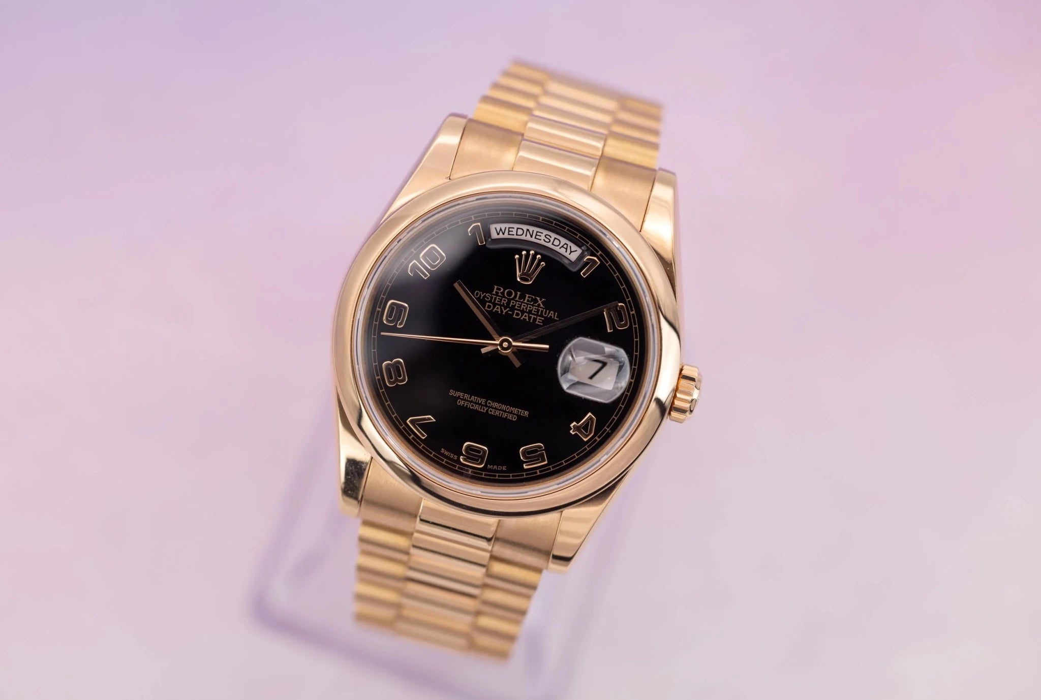 2008 Rolex Day-Date Ref. 118205 | Black Arabic Dial | Box and Papers - Sierra Time Co