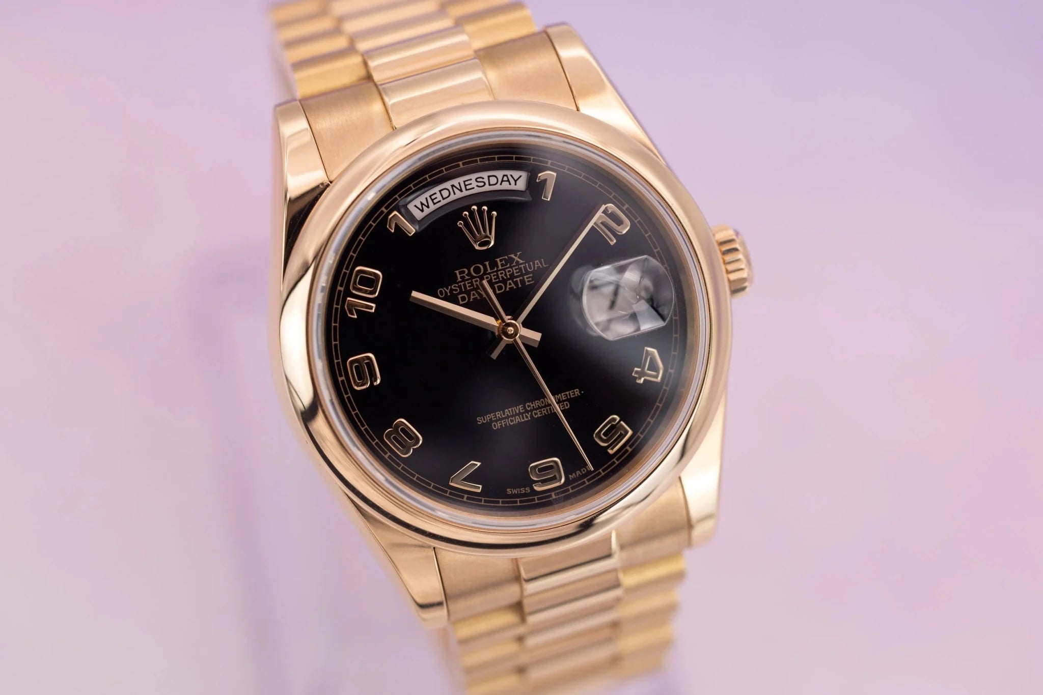 2008 Rolex Day-Date Ref. 118205 | Black Arabic Dial | Box and Papers - Sierra Time Co