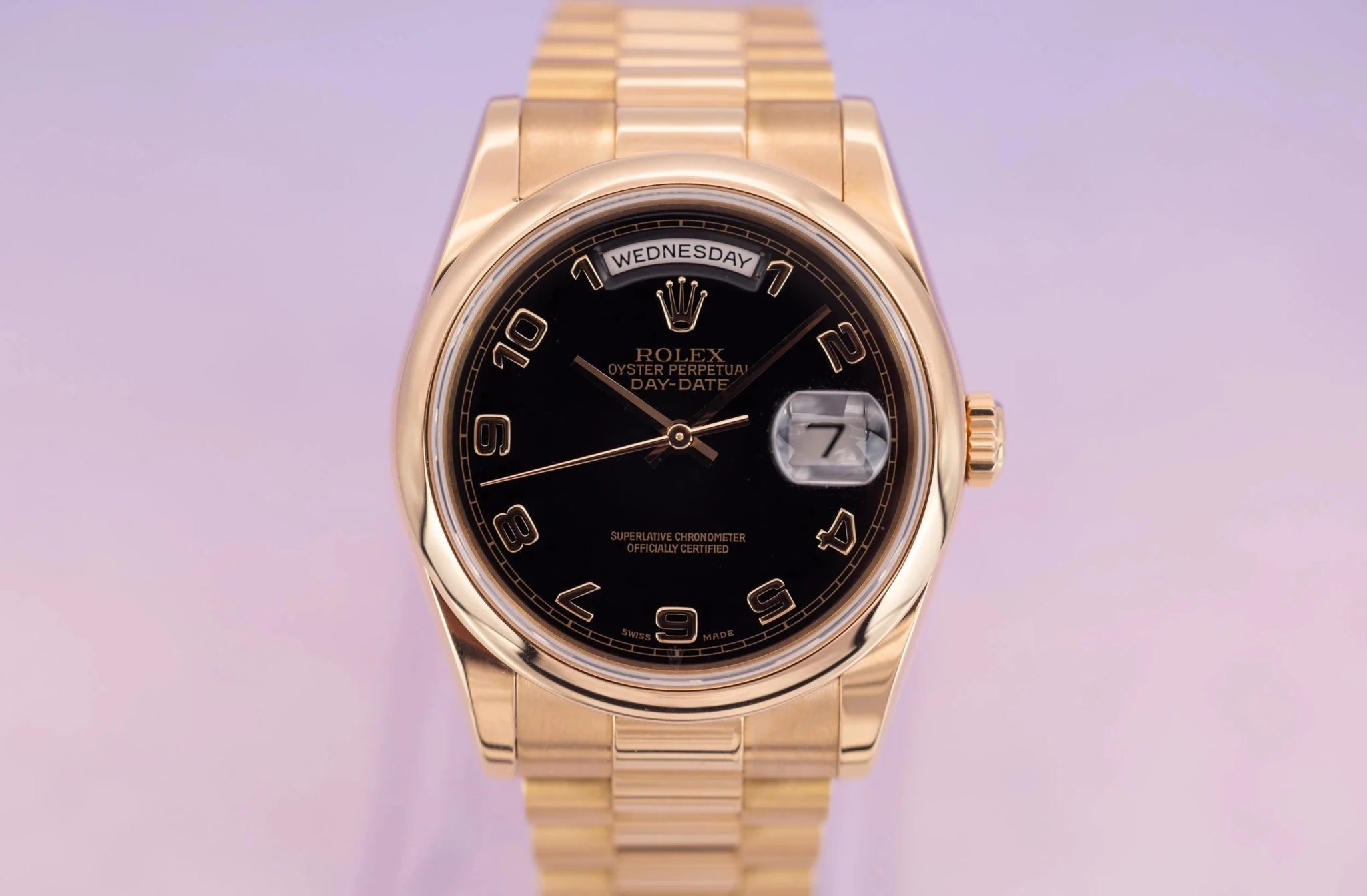 2008 Rolex Day-Date Ref. 118205 | Black Arabic Dial | Box and Papers - Sierra Time Co