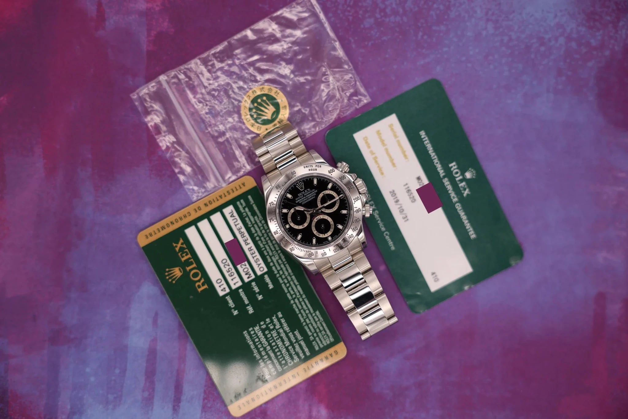 2008 Rolex Daytona Ref. 116520 | Black Dial | Card - Sierra Time Co