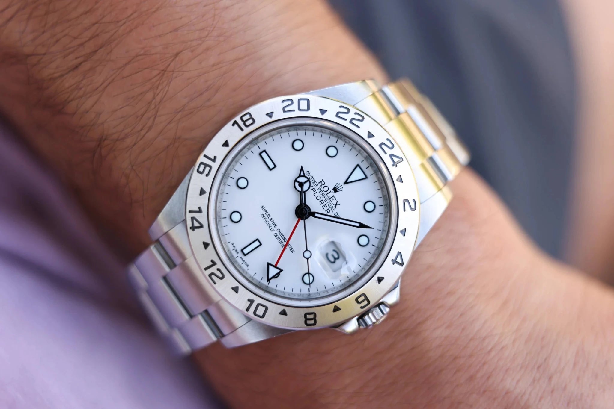 2008 Rolex Explorer II Ref. 16570 Polar | 3186 Movement | Full Set | Service Records - Sierra Time Co