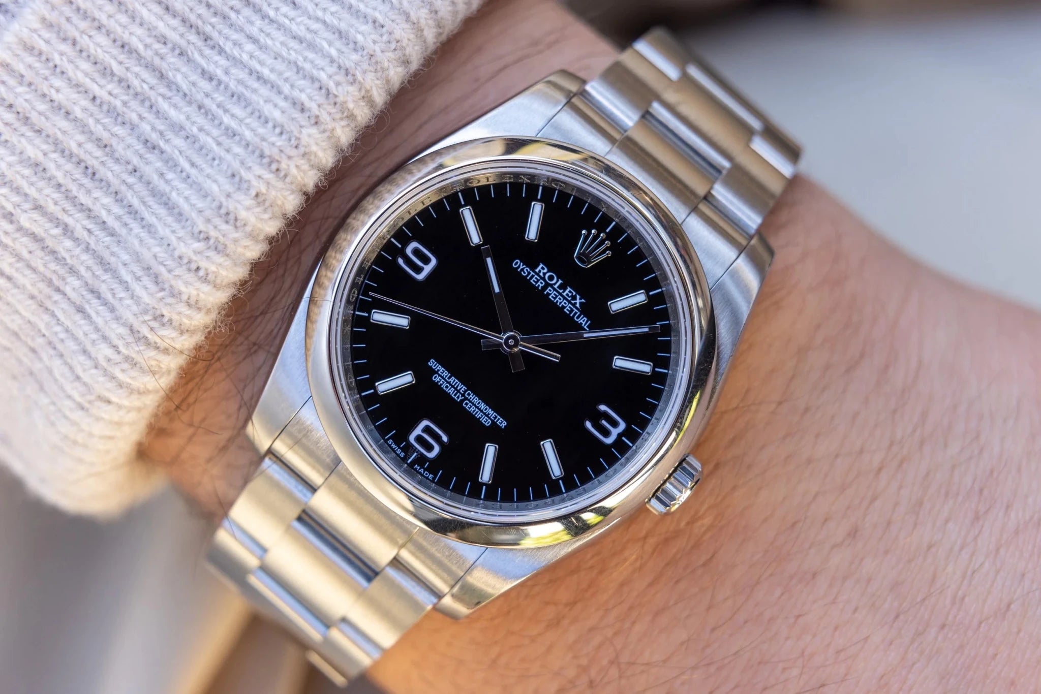 2008 Rolex Oyster Perpetual Ref. 116000 | Black 3-6-9 “Secret Explorer” Dial | Box and Papers - Sierra Time Co