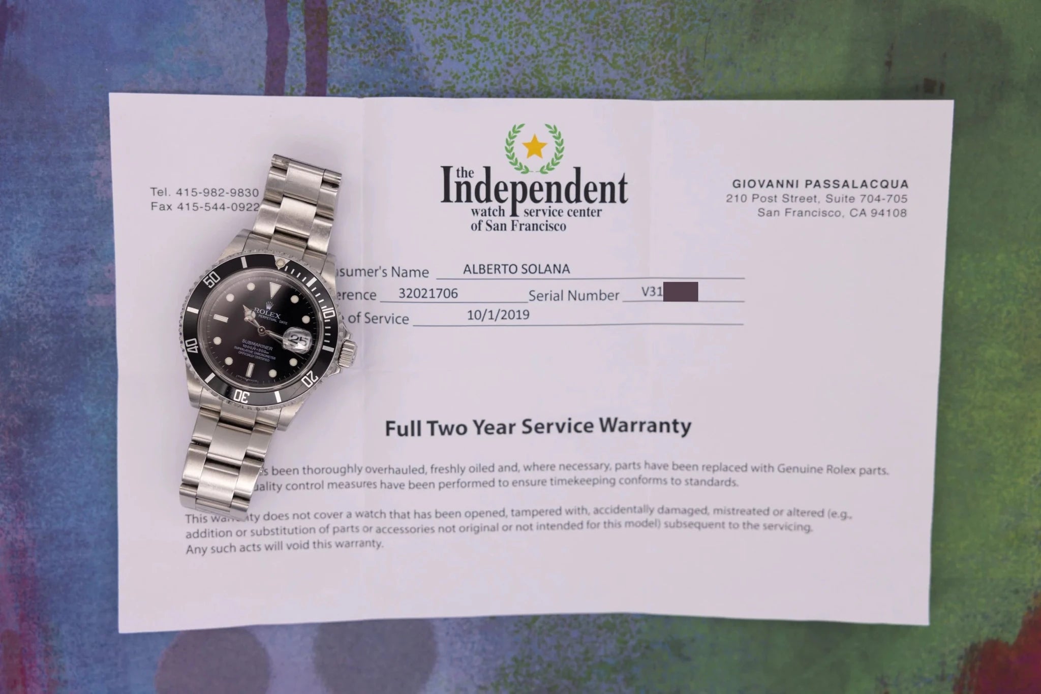 2008 Rolex Submariner Ref. 16610 | No-Holes Case - Sierra Time Co