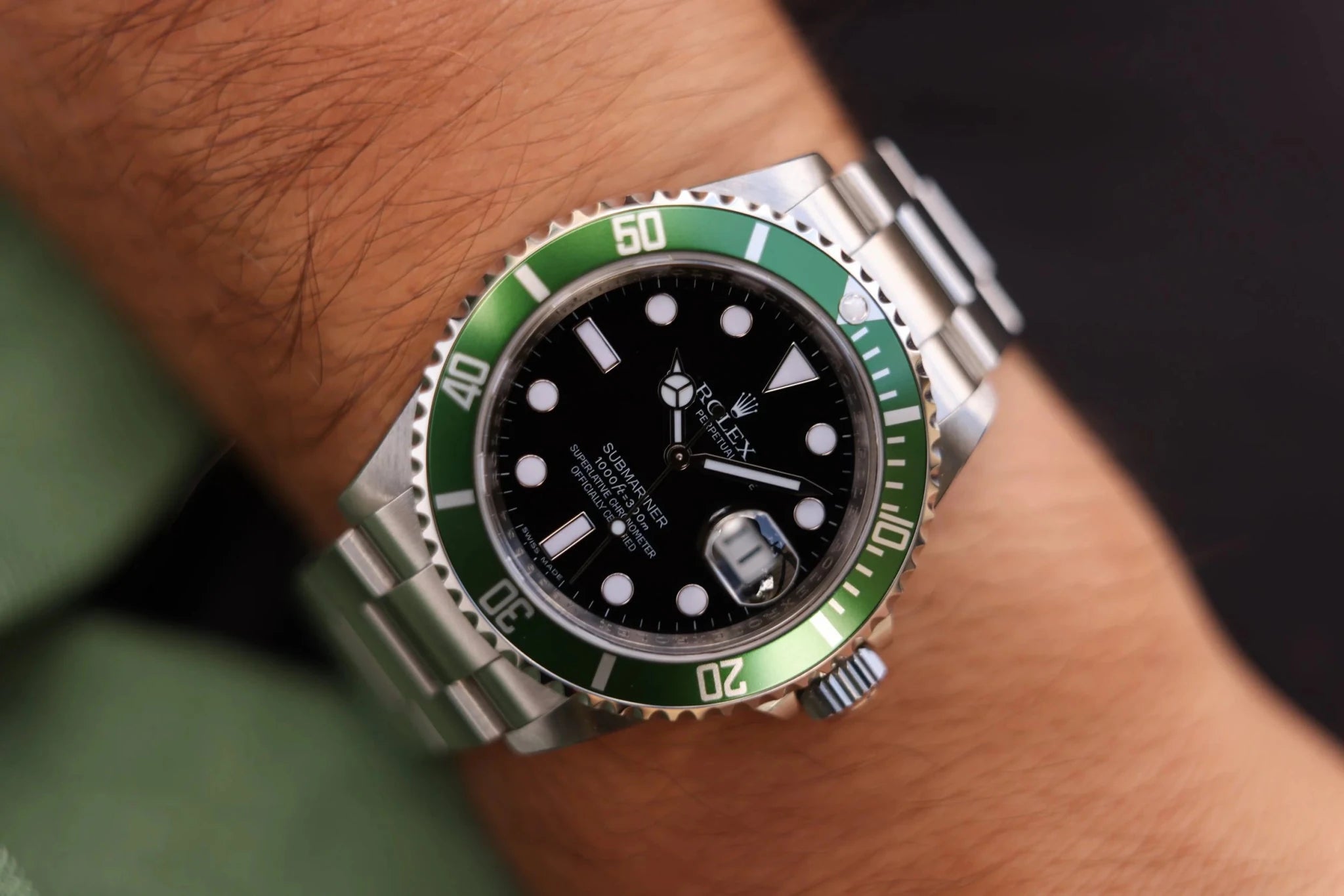 2008 Rolex Submariner Ref. 16610LV | Kermit | Box and Papers - Sierra Time Co