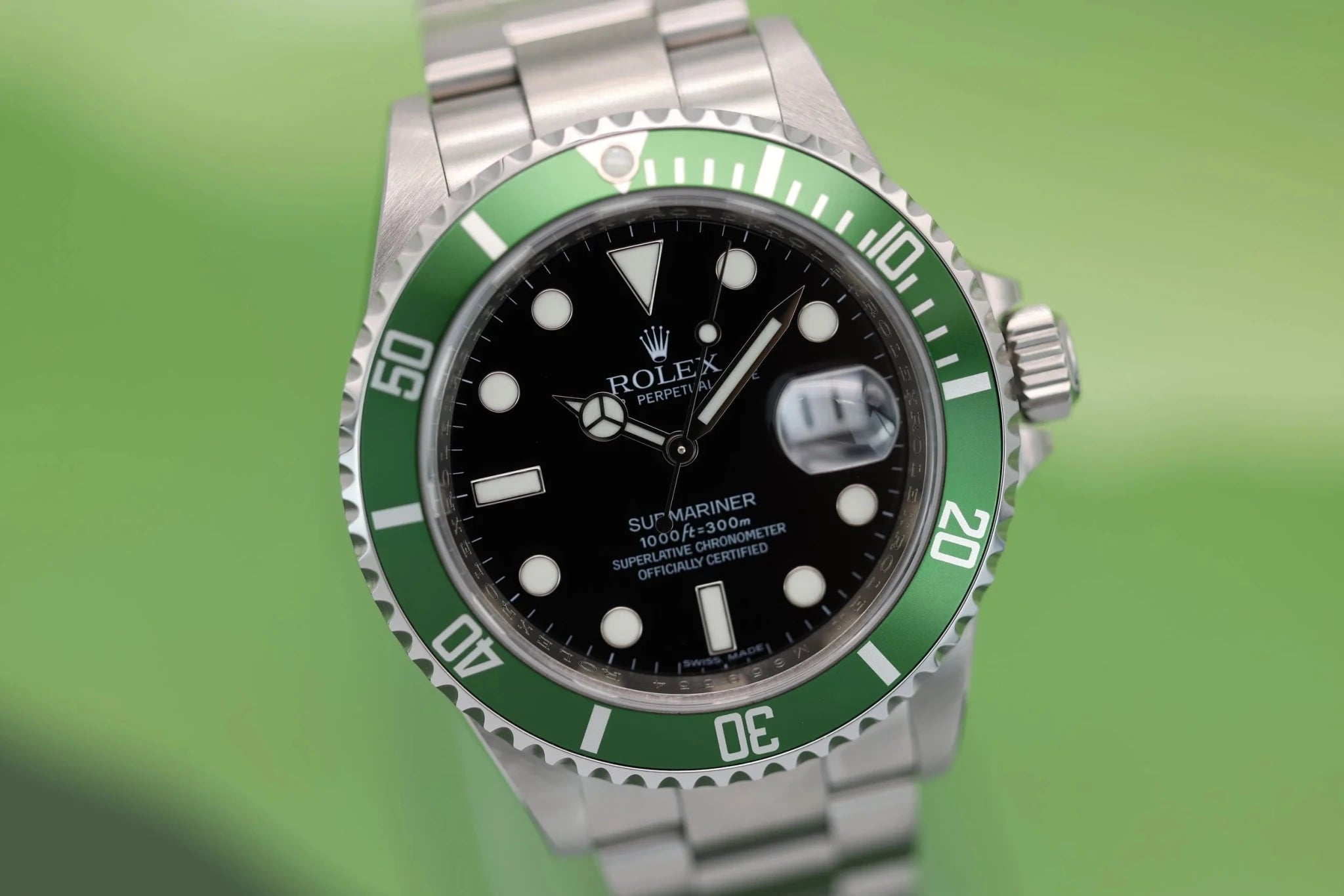 2008 Rolex Submariner Ref. 16610LV | Kermit | Box and Papers - Sierra Time Co