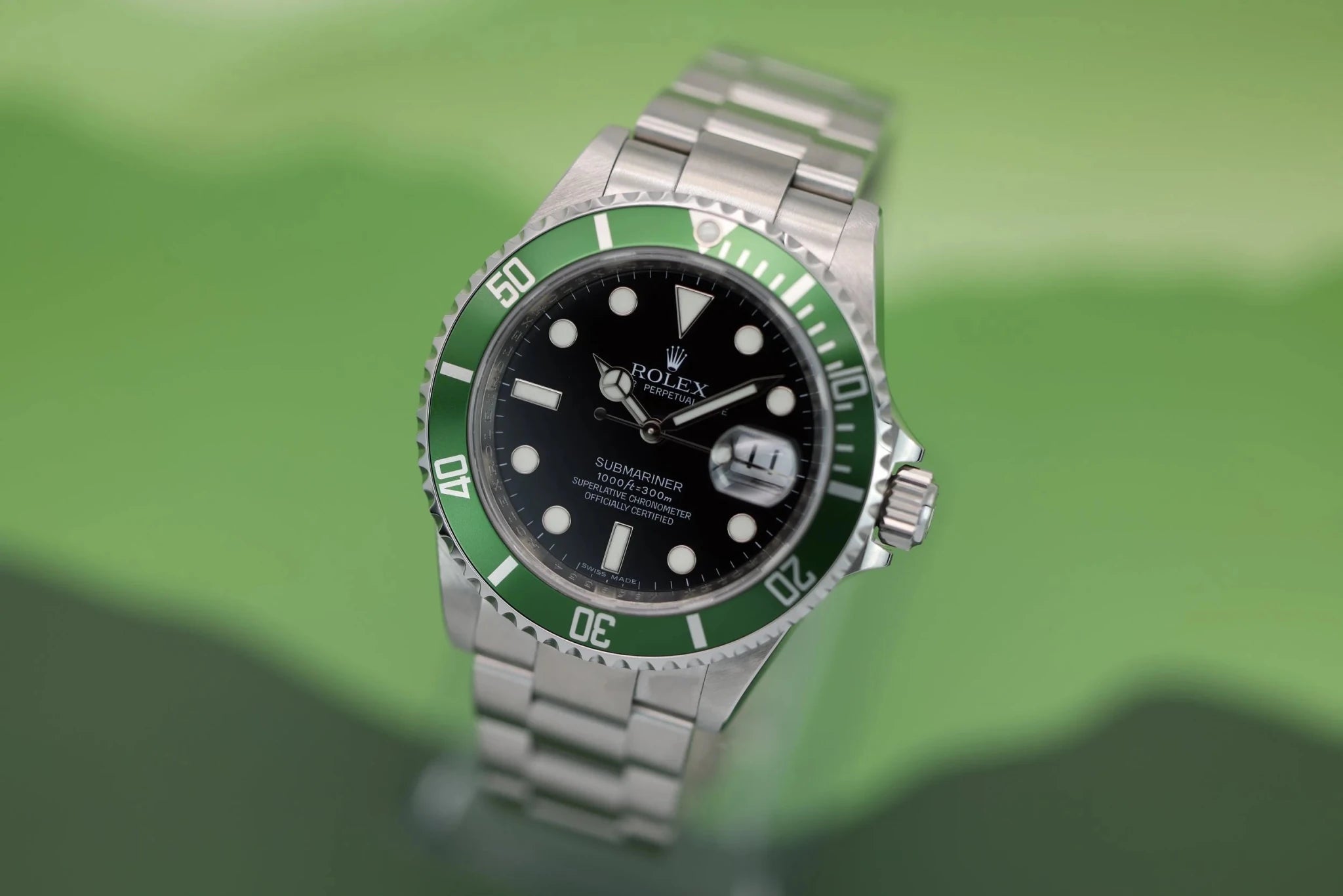 2008 Rolex Submariner Ref. 16610LV | Kermit | Box and Papers - Sierra Time Co