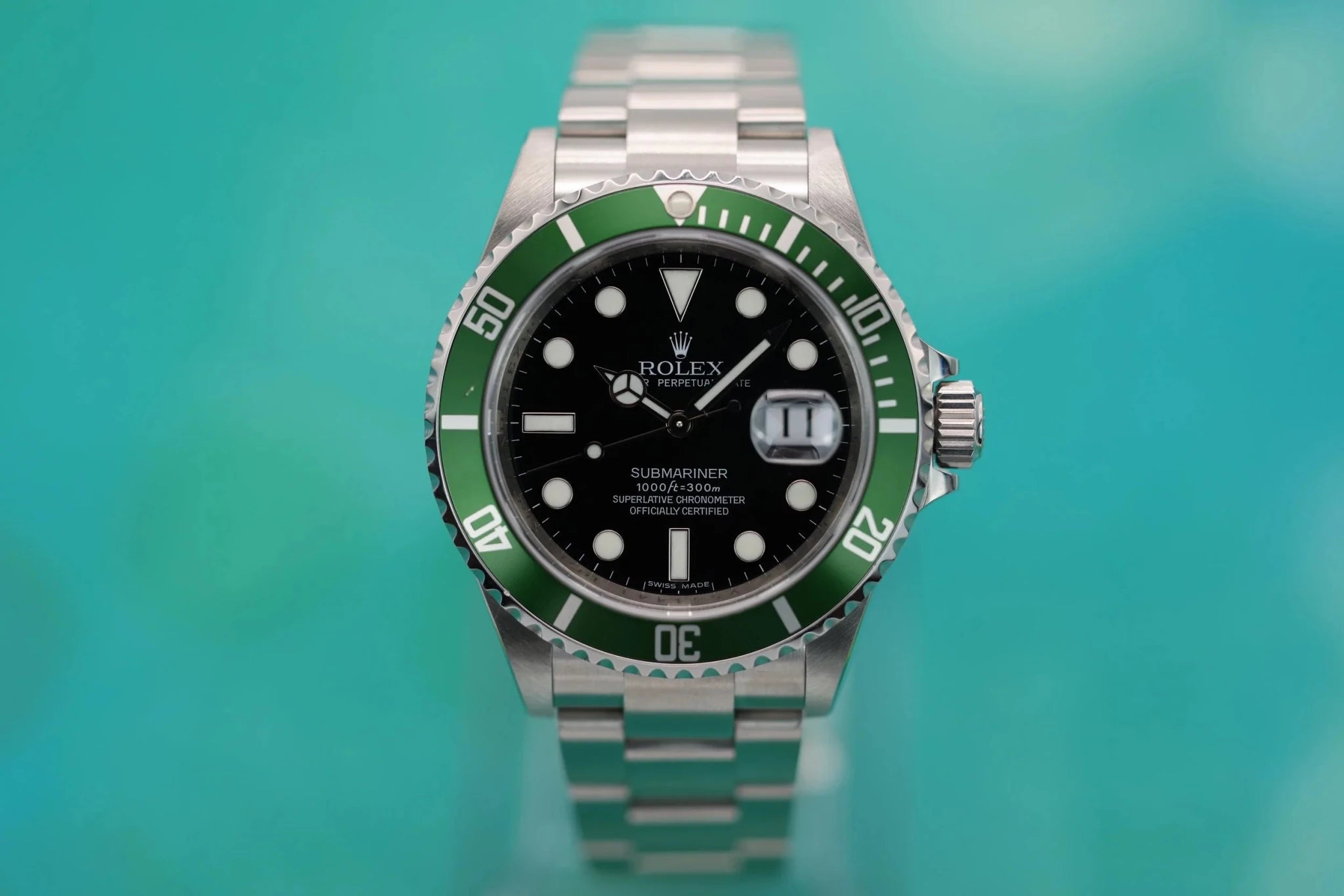 2009 Rolex Submariner Ref. 16610LV Kermit | Box and Papers - Sierra Time Co