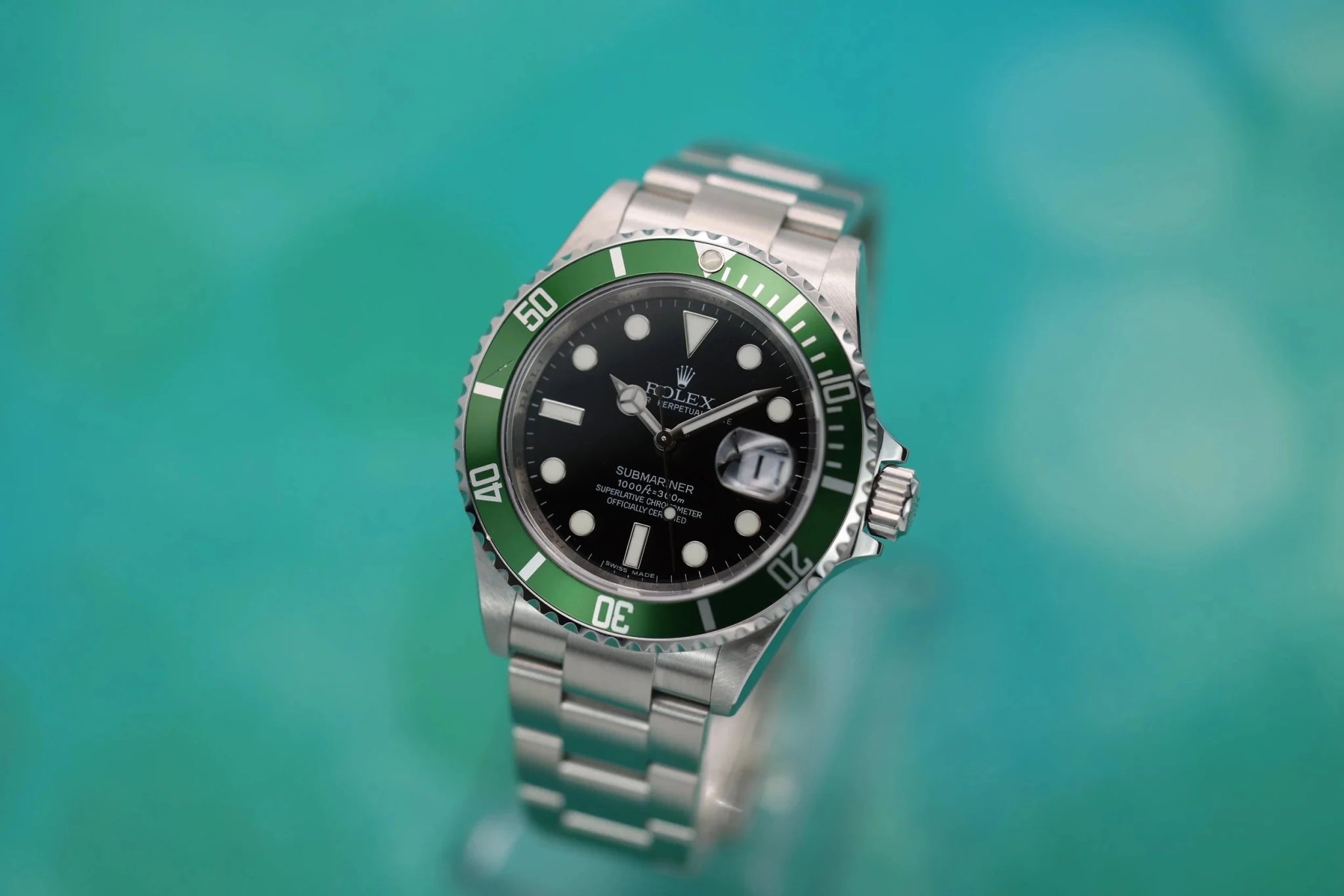 2009 Rolex Submariner Ref. 16610LV Kermit | Box and Papers - Sierra Time Co