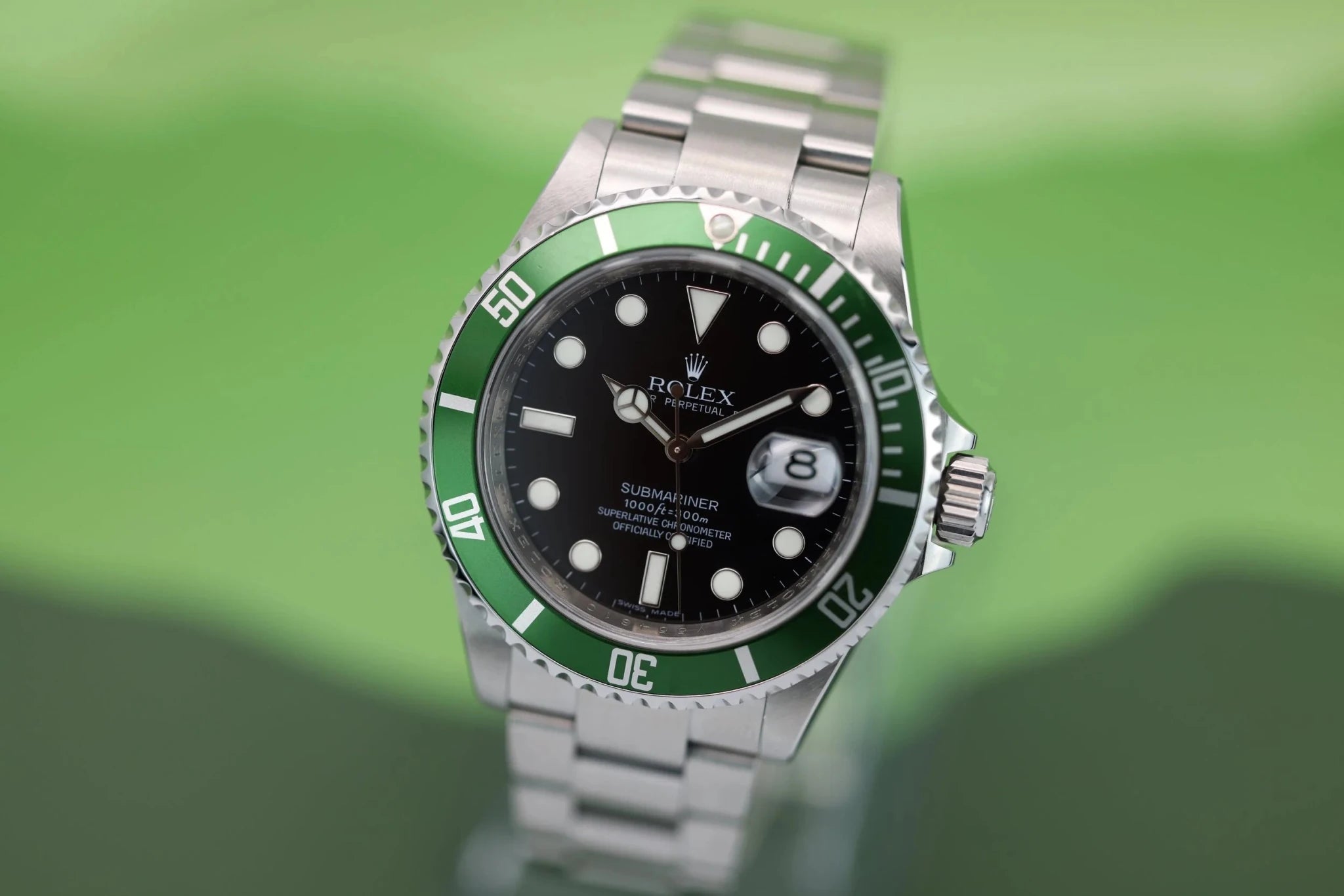 2009 Rolex Submariner Ref. 16610LV Kermit | Full Set - Sierra Time Co