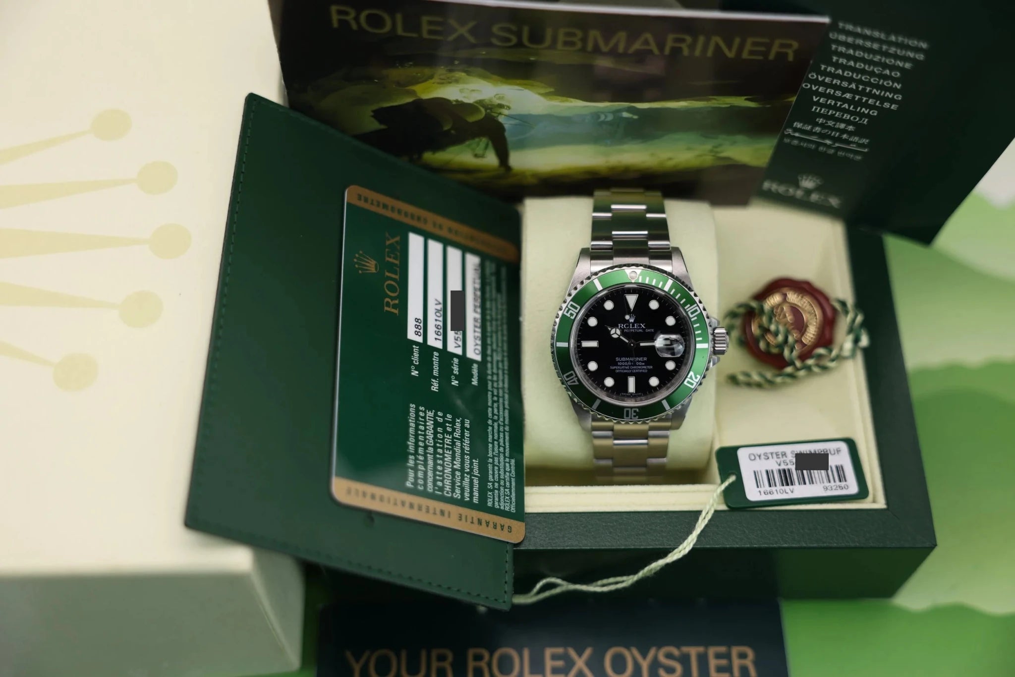 2009 Rolex Submariner Ref. 16610LV Kermit | Full Set - Sierra Time Co