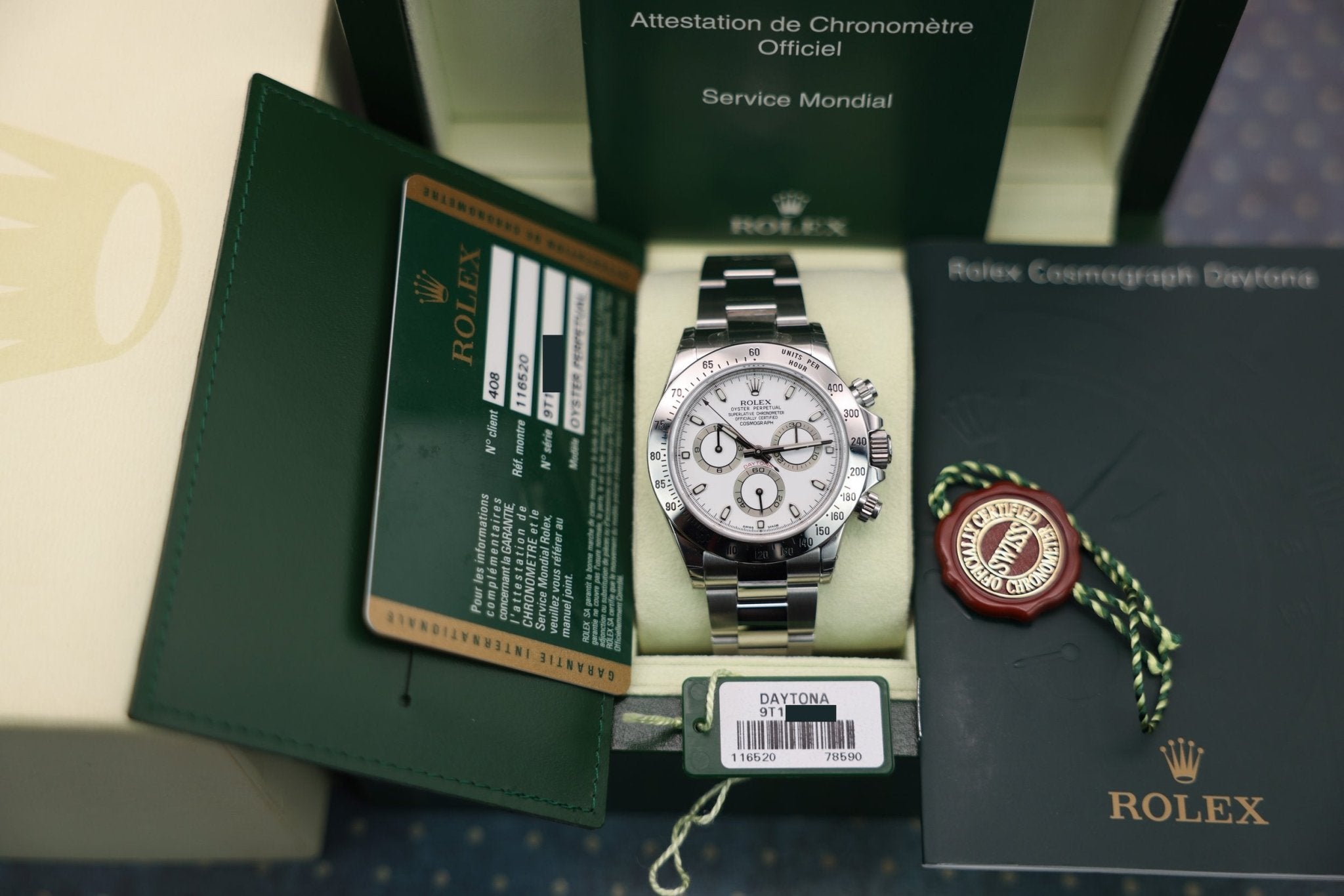 2011 Rolex Daytona Ref. 116520 | White APH Dial | NOS | Stickers | Full set - Sierra Time Co