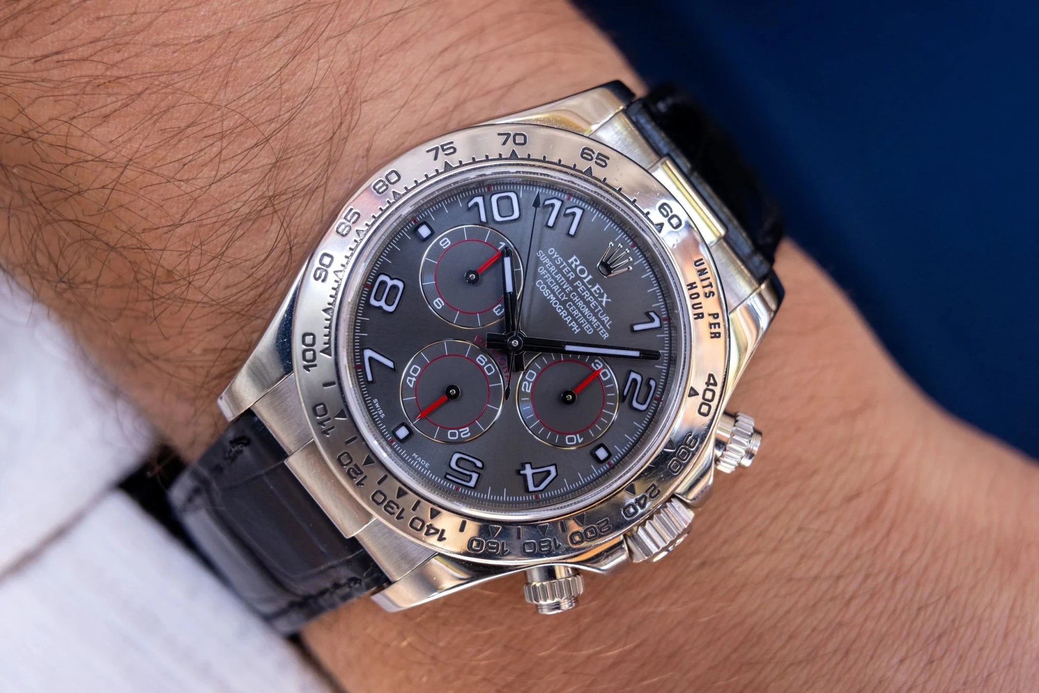 2012 Rolex Daytona Ref. 116519 | 18K WG | Gray Racing Dial | Box and Papers - Sierra Time Co