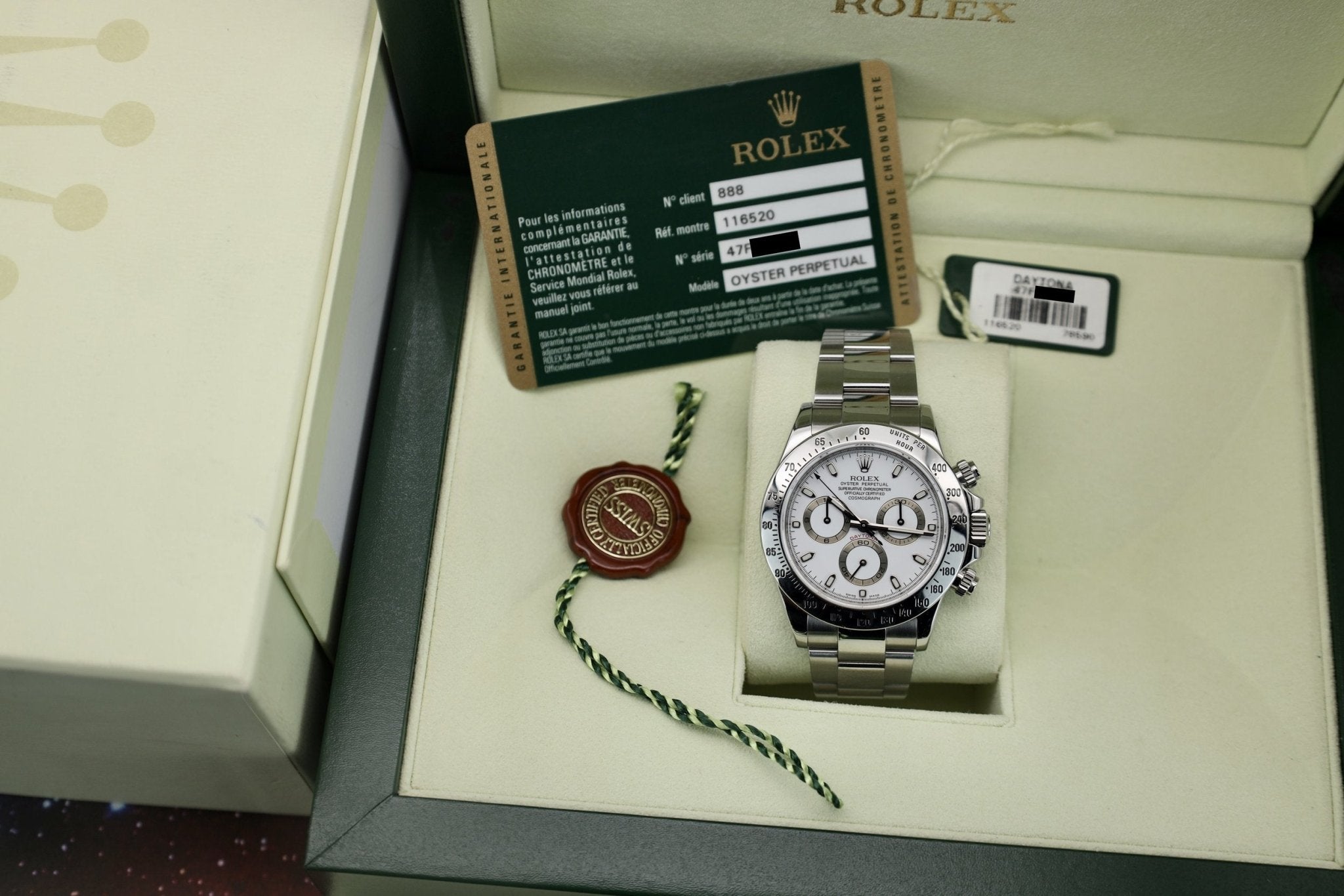 2015 Rolex Daytona Ref. 116520 White Dial | Box and Papers - Sierra Time Co