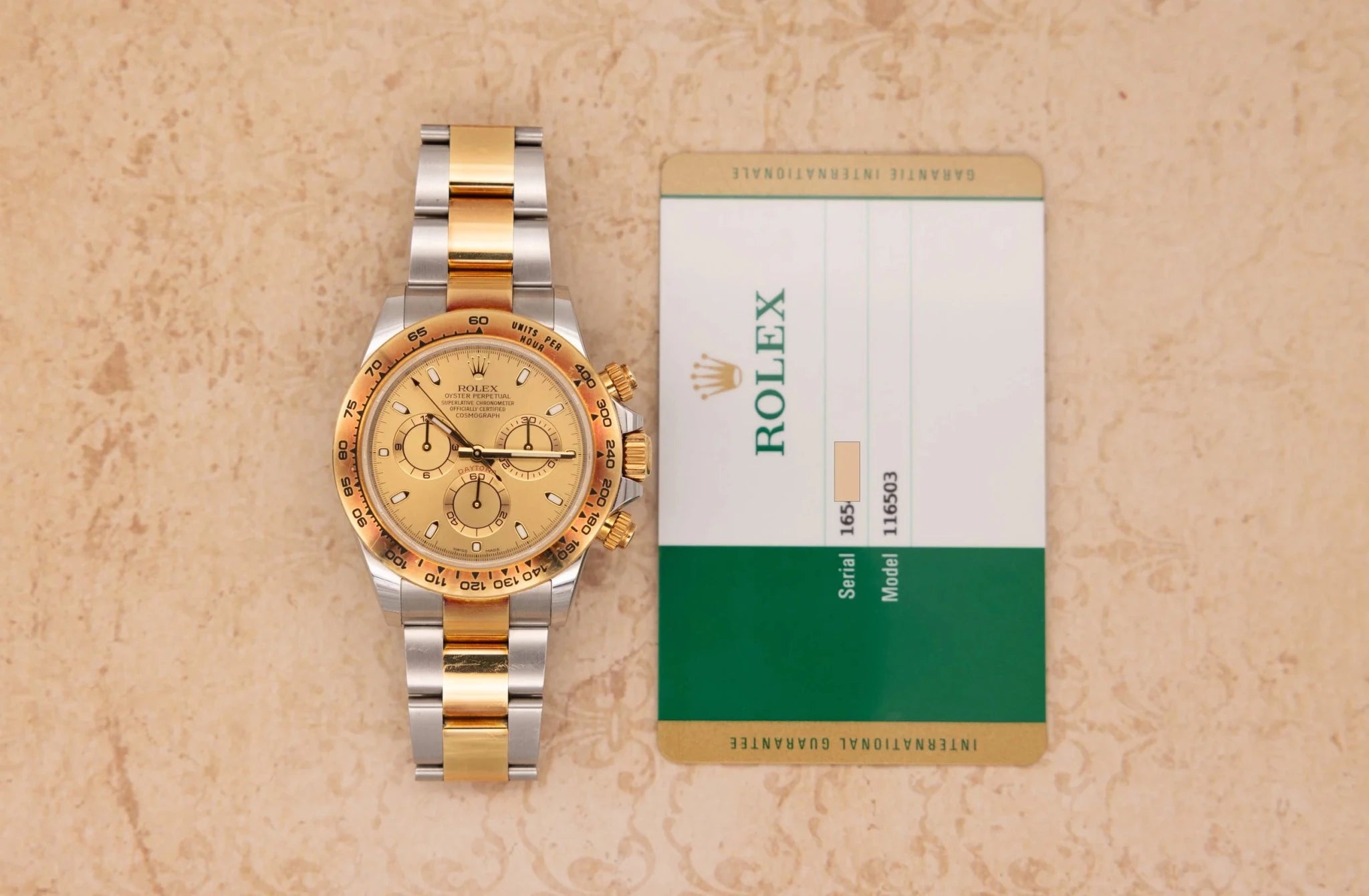 2018 Rolex Daytona Ref. 116503 | Rose Gold Patina | Card - Sierra Time Co