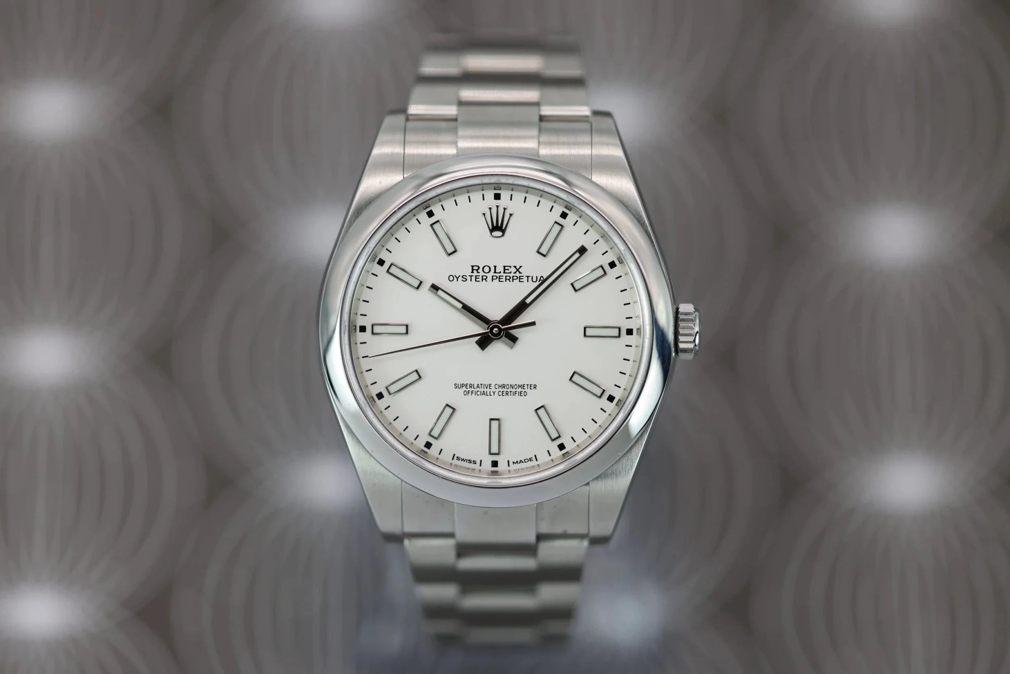 2018 Rolex Oyster Perpetual Ref. 114300 | White Dial | Box and Papers - Sierra Time Co