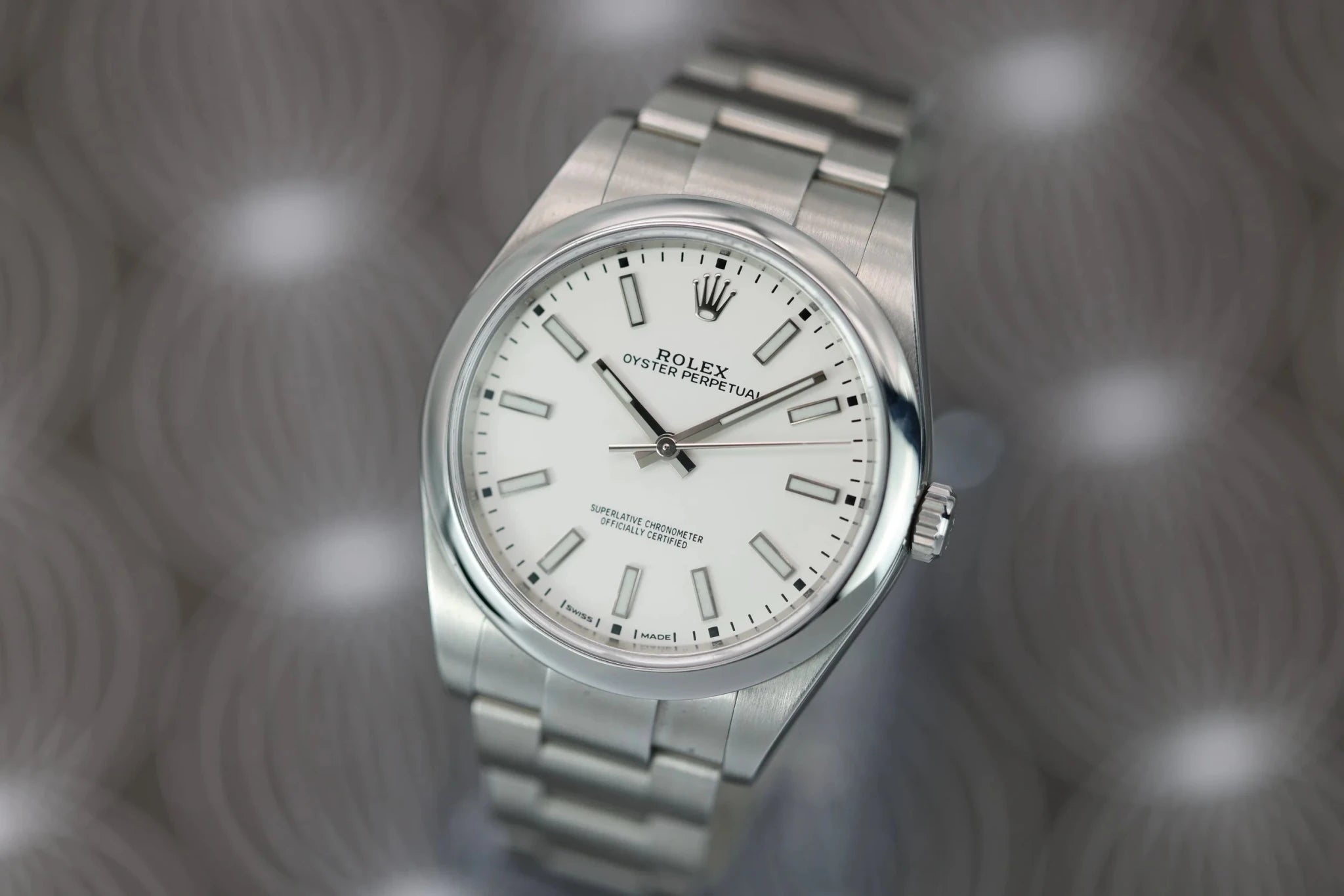 2018 Rolex Oyster Perpetual Ref. 114300 | White Dial | Box and Papers - Sierra Time Co