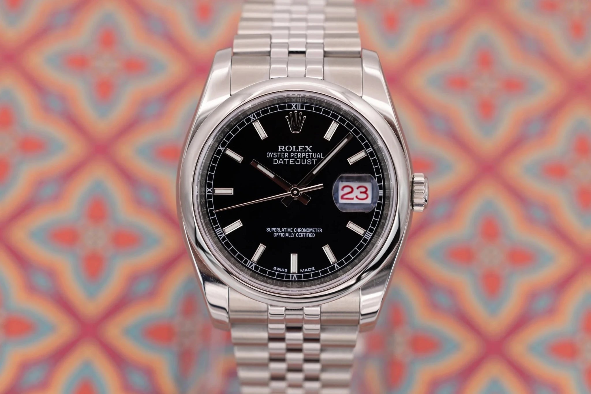 2019 Rolex Datejust Ref. 116200 | Black Roulette Dial | 2025 Rolex Service | Box and Papers - Sierra Time Co