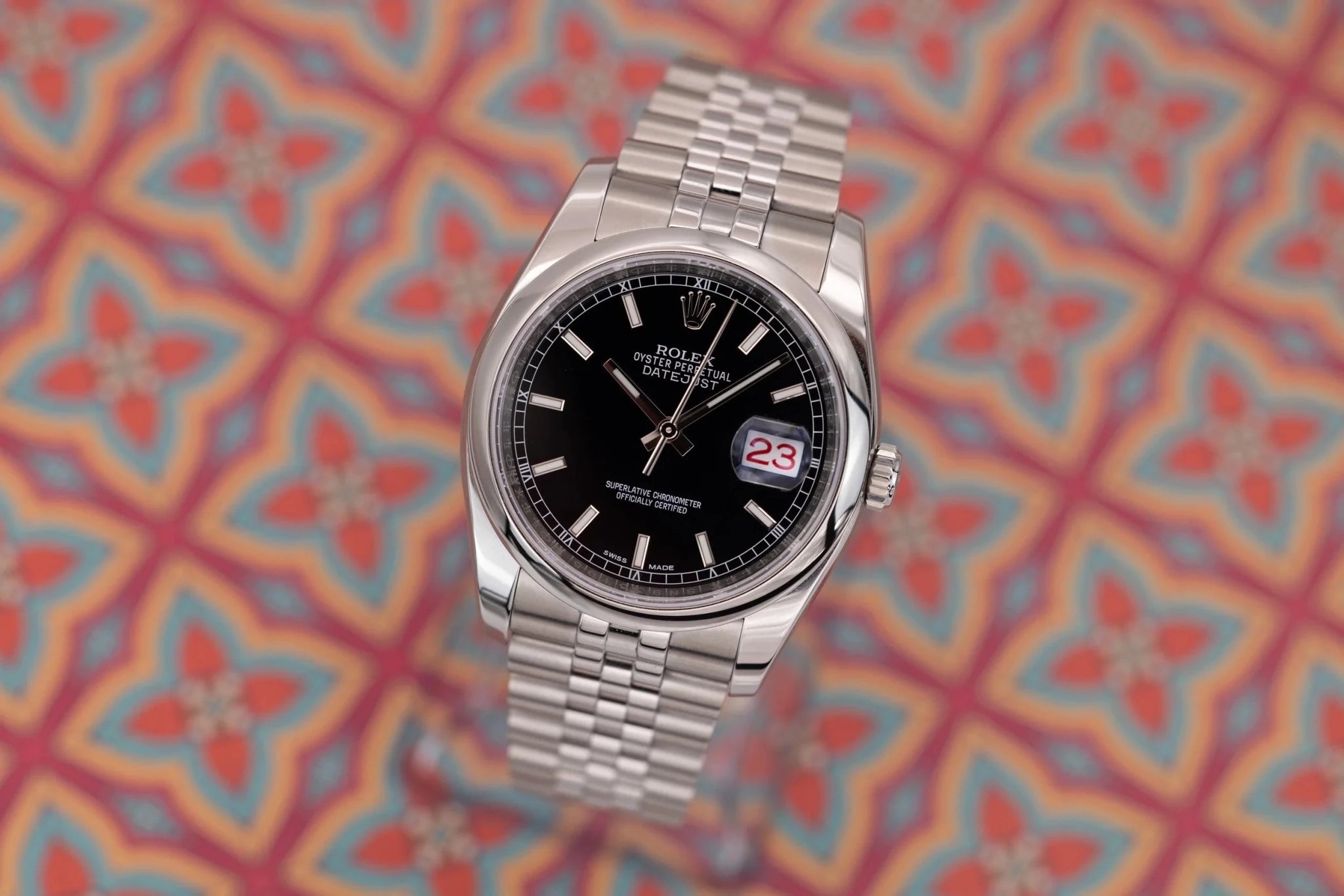 2019 Rolex Datejust Ref. 116200 | Black Roulette Dial | 2025 Rolex Service | Box and Papers - Sierra Time Co