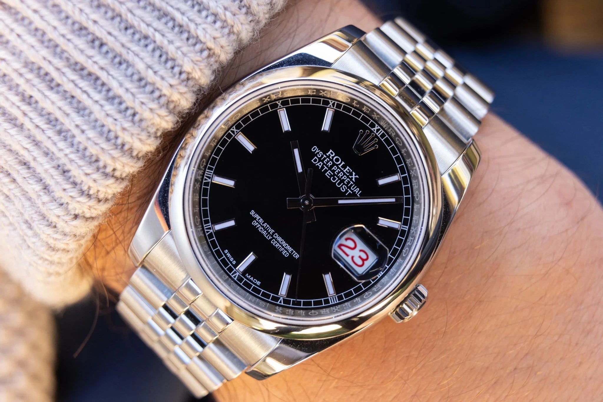 2019 Rolex Datejust Ref. 116200 | Black Roulette Dial | 2025 Rolex Service | Box and Papers - Sierra Time Co
