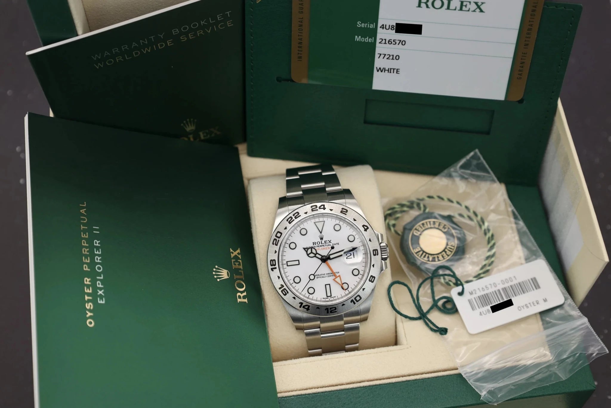 2019 Rolex Explorer II Ref. 216570 Polar | Full Set - Sierra Time Co